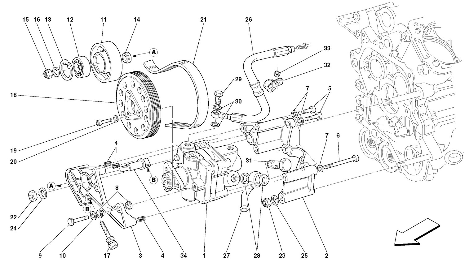 Schematic: Hydraulic Steering Pumps