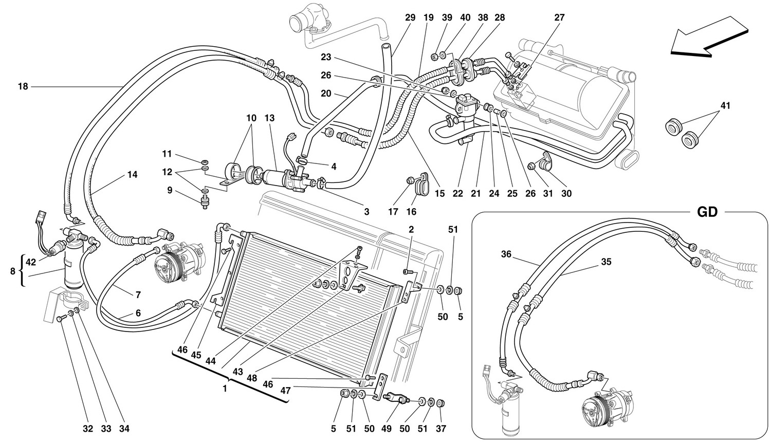 Schematic: Air Conditioning System -Valid From Ass. Nr. 20879-