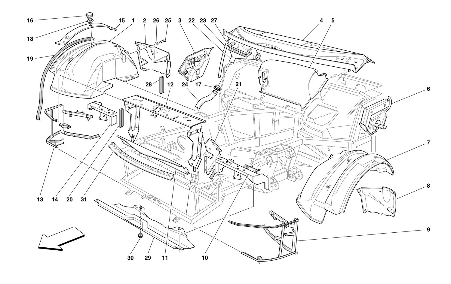 Schematic: Front Structures And Components