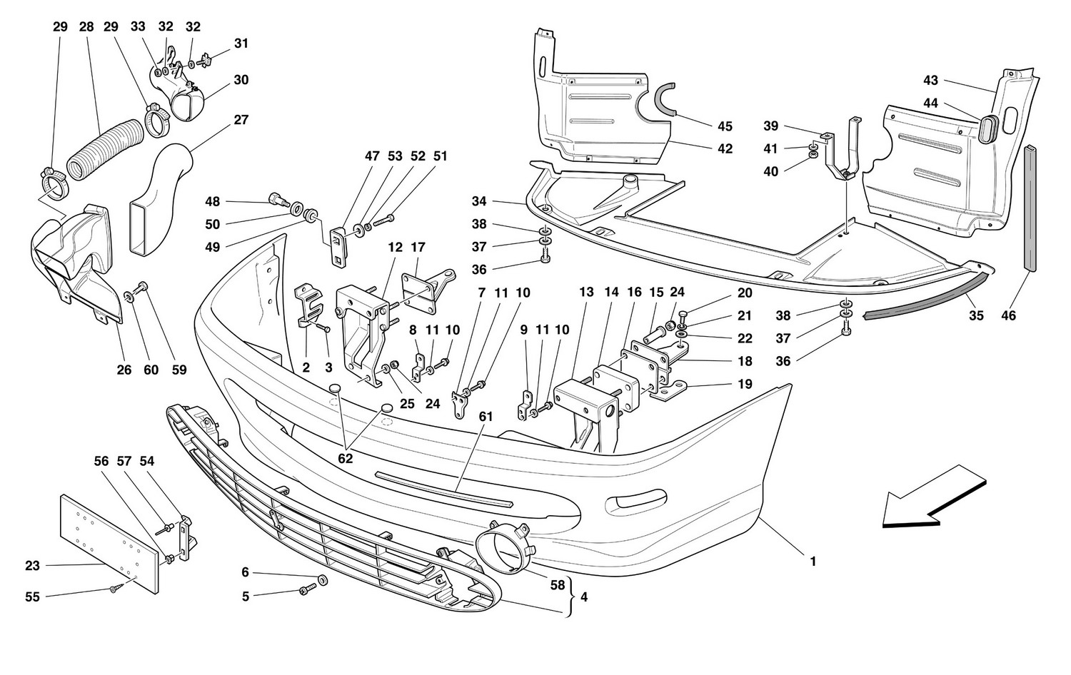 Schematic: Front Bumper