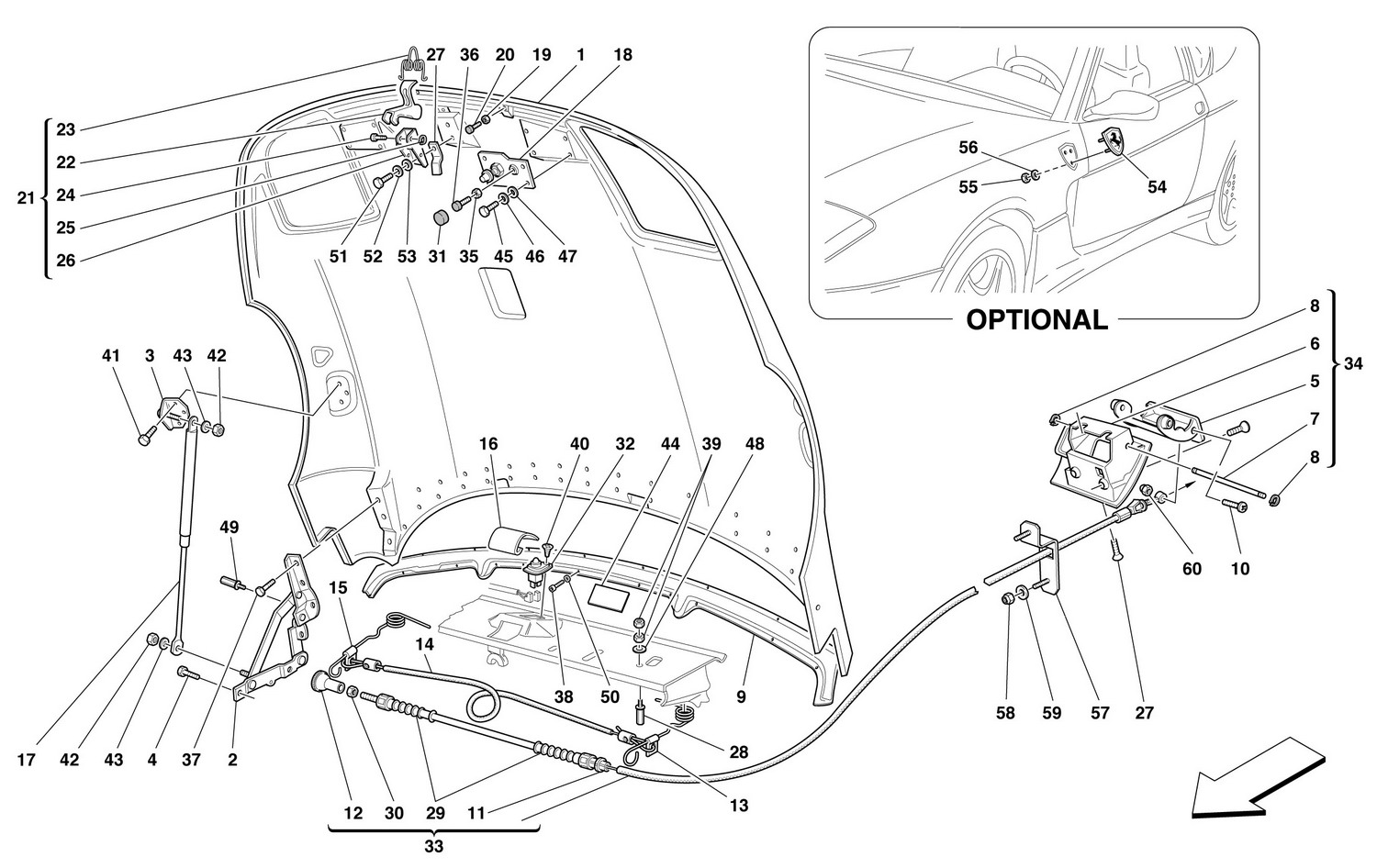 Schematic: Engine Bonnet