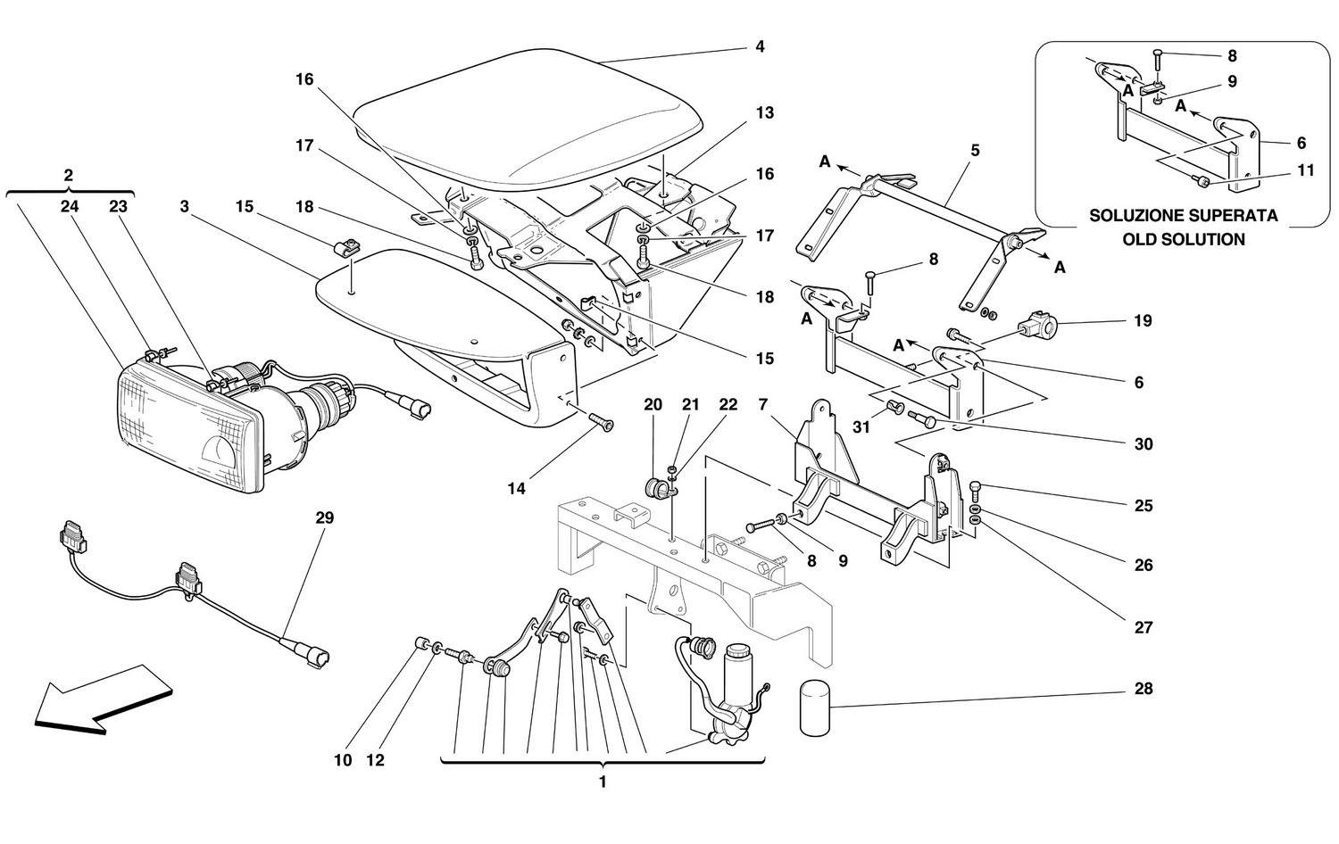 Schematic: Lights Lifting Device And Headlights