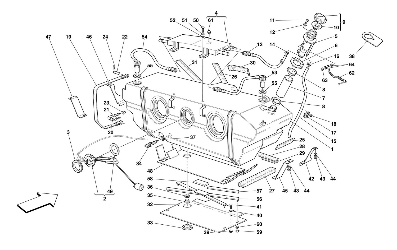 Schematic: Fuel Tank -Valid For Usa M.Y. 2000 And Cdn M.Y. 2000-