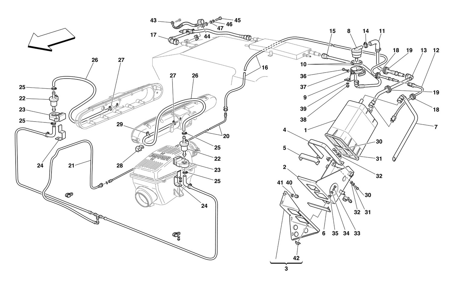 Schematic: Antievaporation Device -Valid For Usa M.Y. 2000 And Cdn M.Y. 2000-