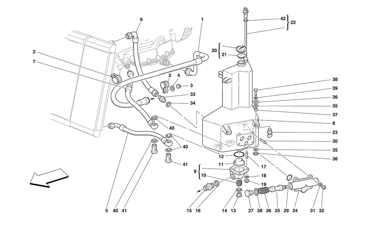 Schematic: Lubrication System - Tank