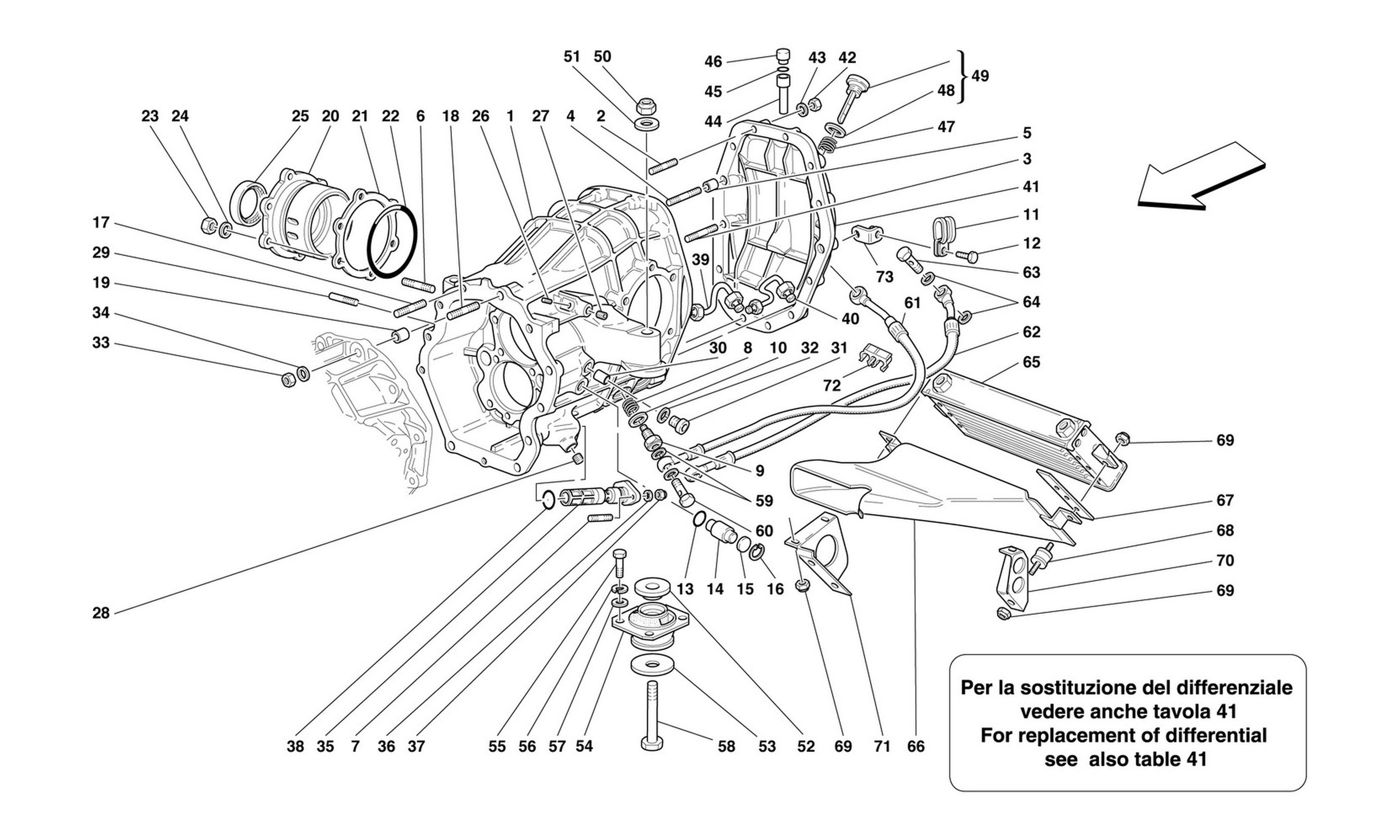 Schematic: Differential Carrier And Gearbox Cooling Radiator -Not For 456M Gta