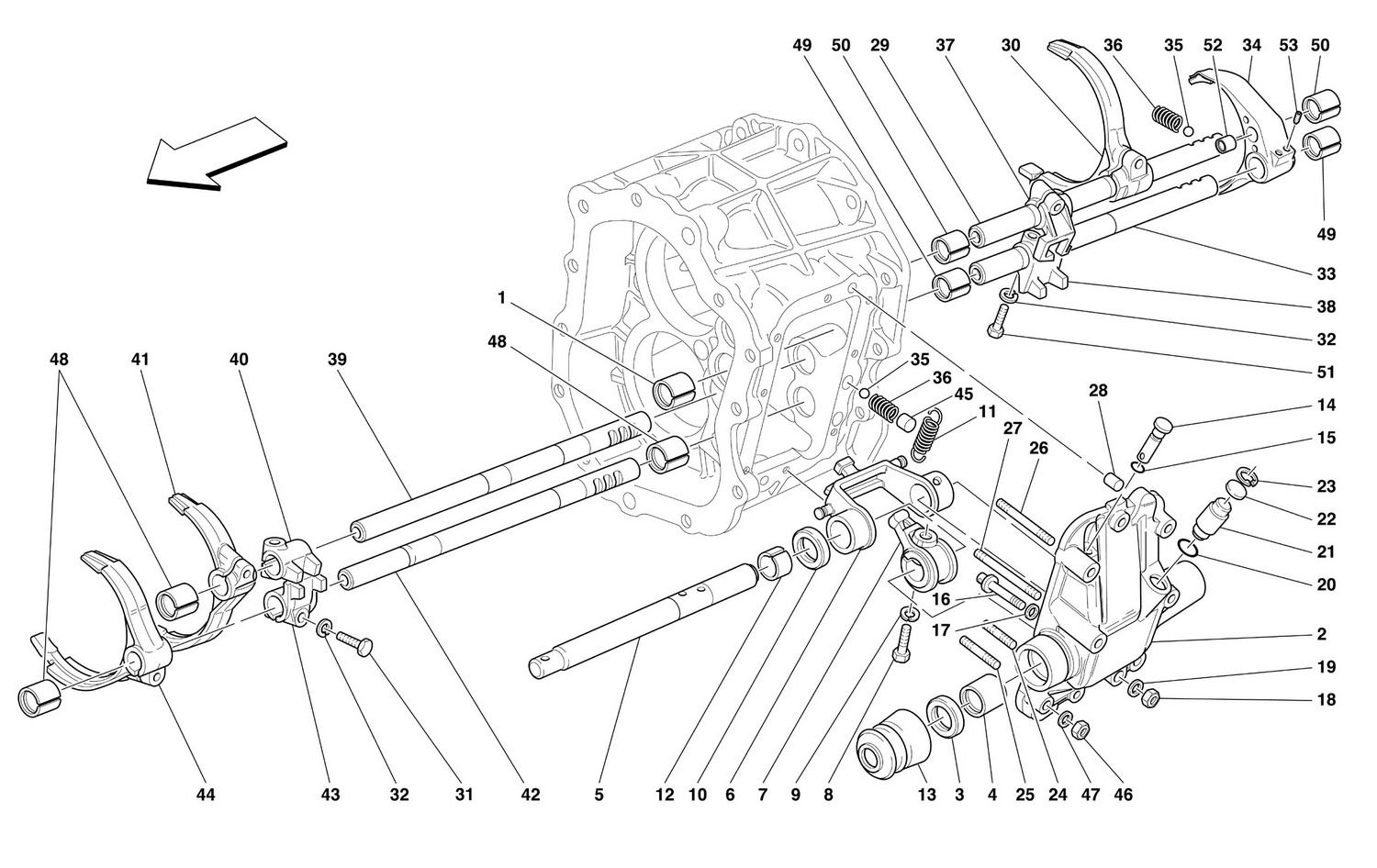 Schematic: Inside Gearbox Controls -Not For 456M Gta