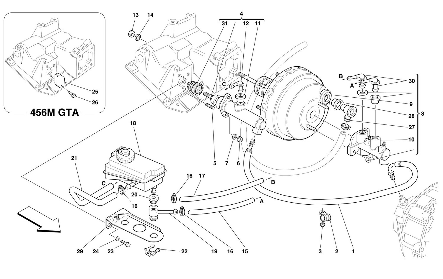 Schematic: Brake And Clutch Hydraulic System - Rhd