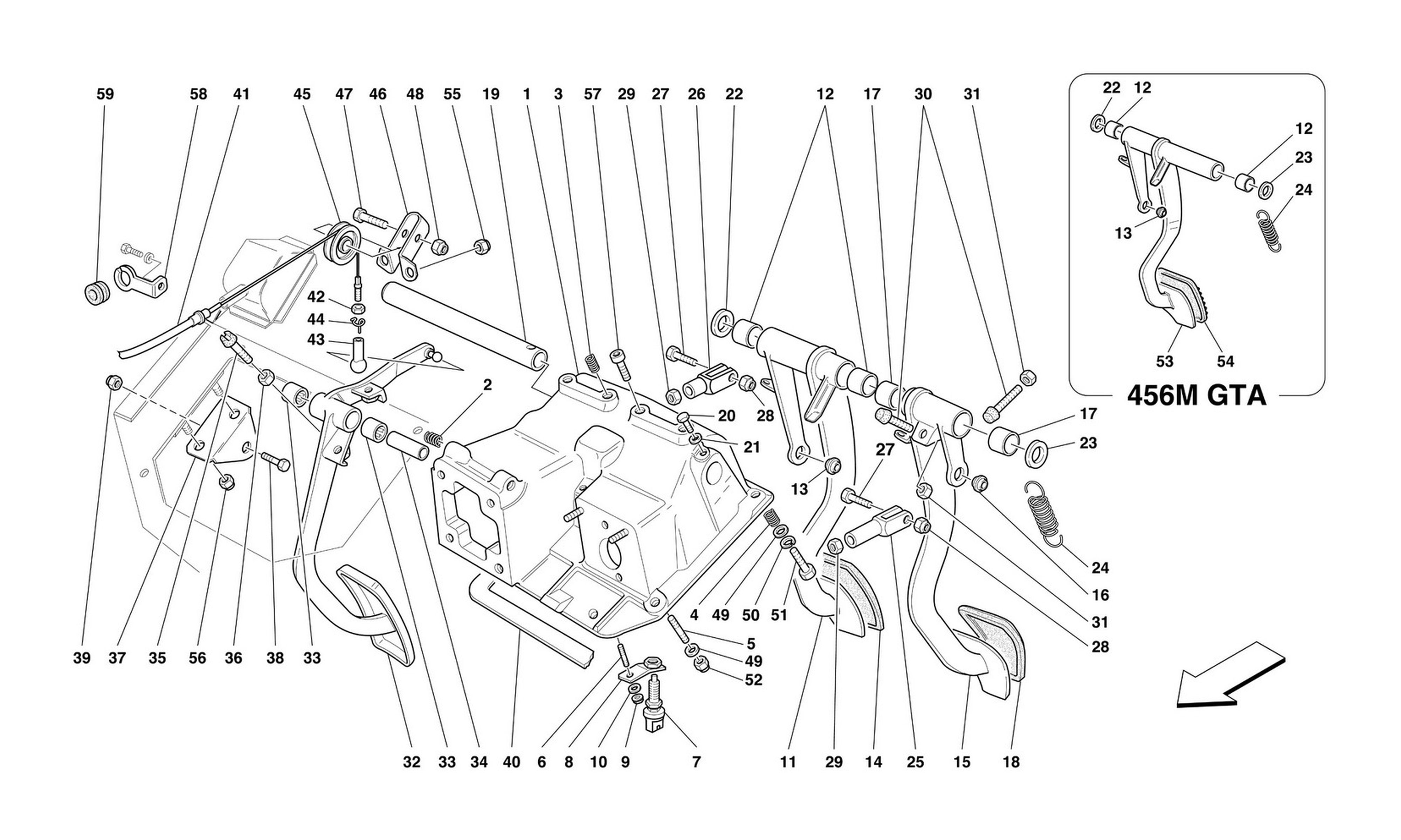 Schematic: Pedals And Accelerator Control -  Lhd