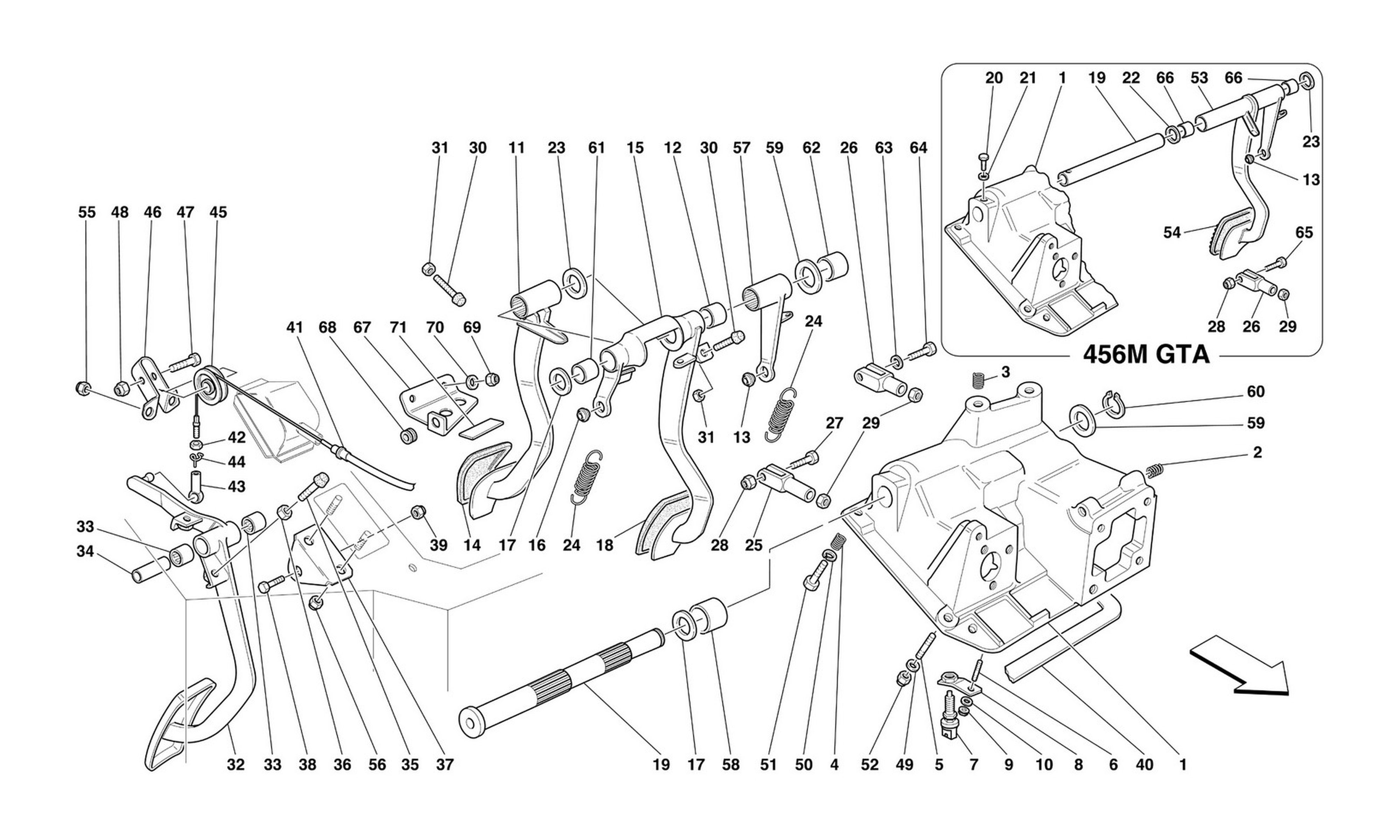 Schematic: Pedals And Accelerator Control - Rhd