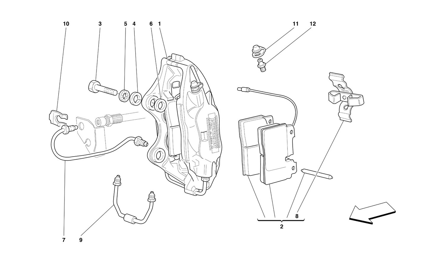 Schematic: Caliper For Front Brake