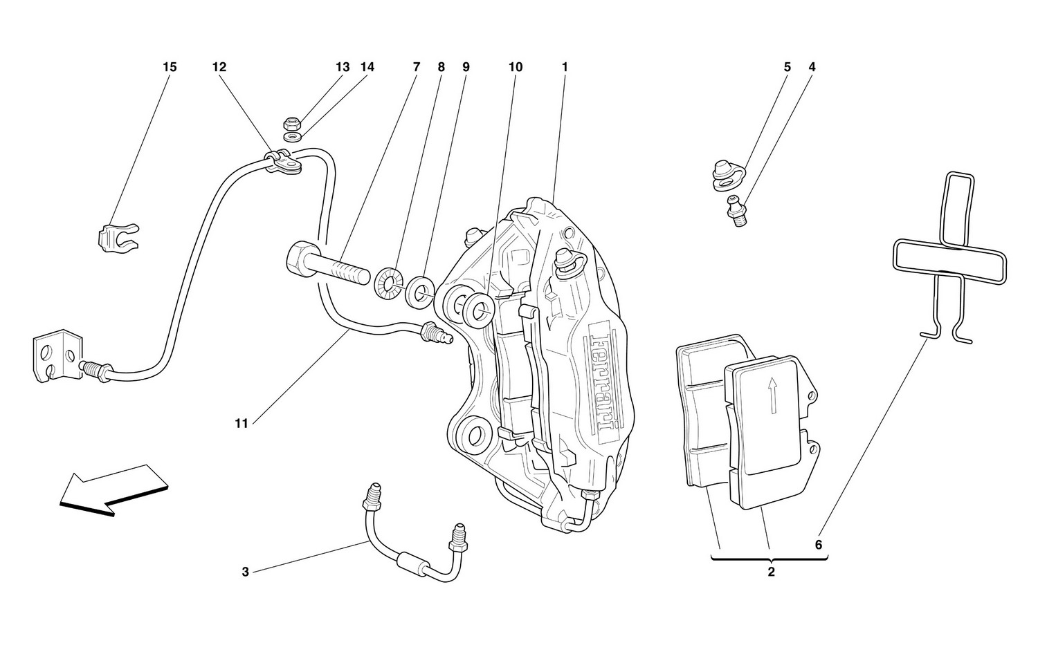 Schematic: Caliper For Rear Brake