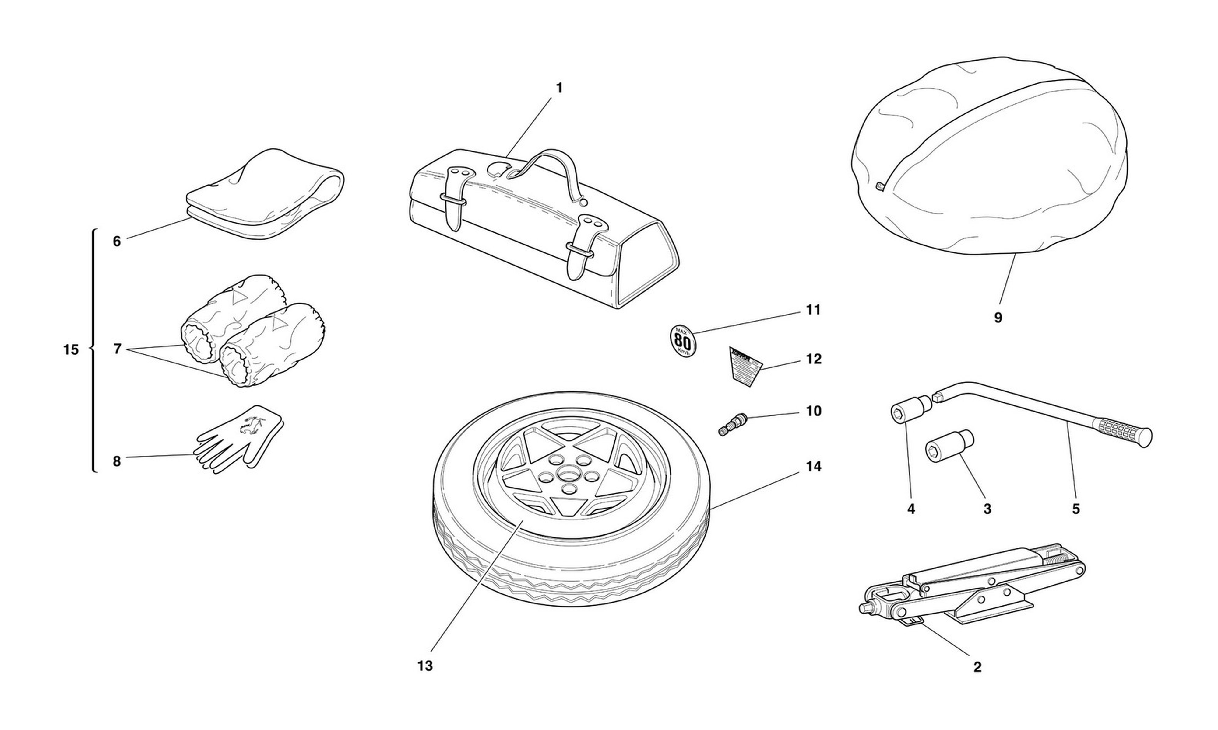 Schematic: Spare Wheel And Equipment