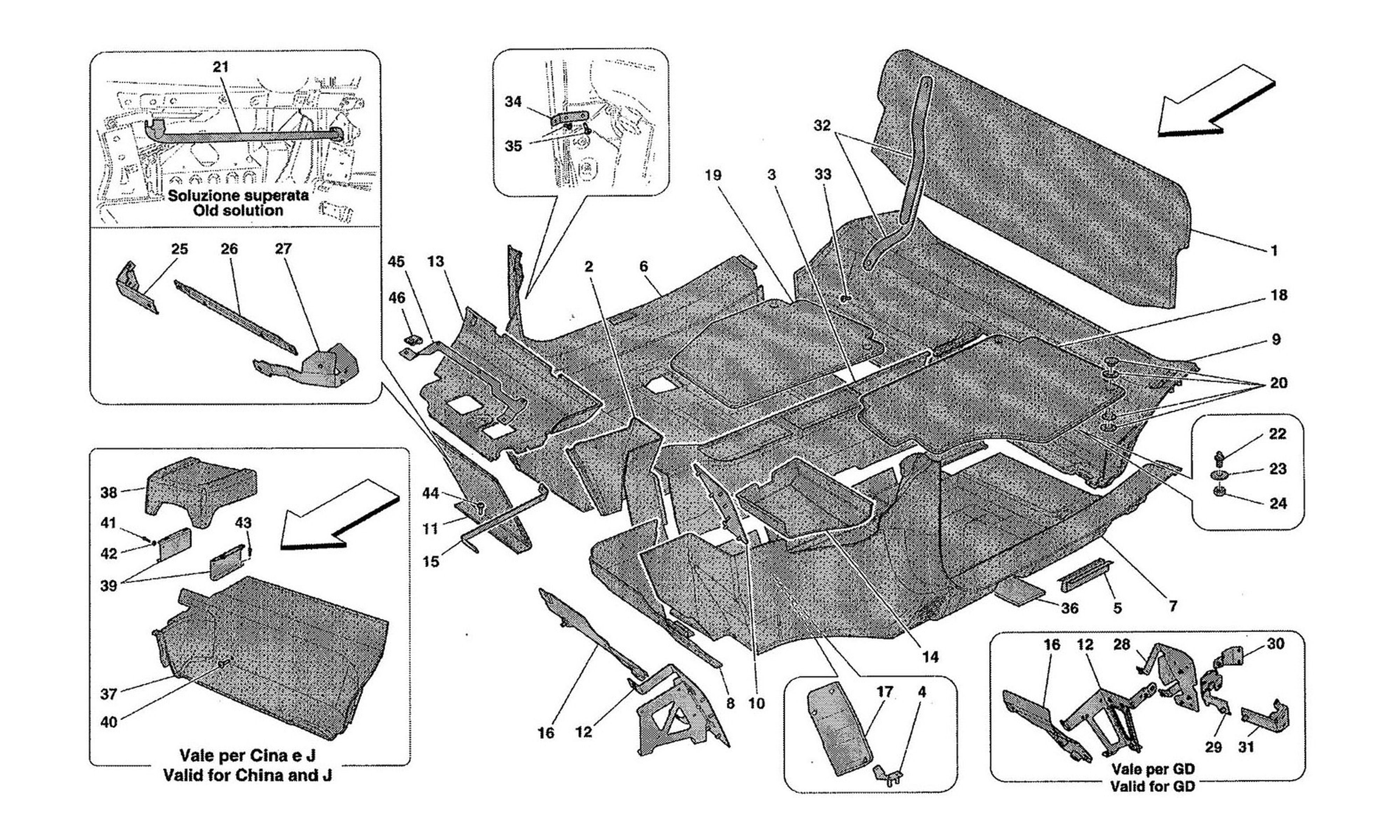 Schematic: Passenger Compartment Mats