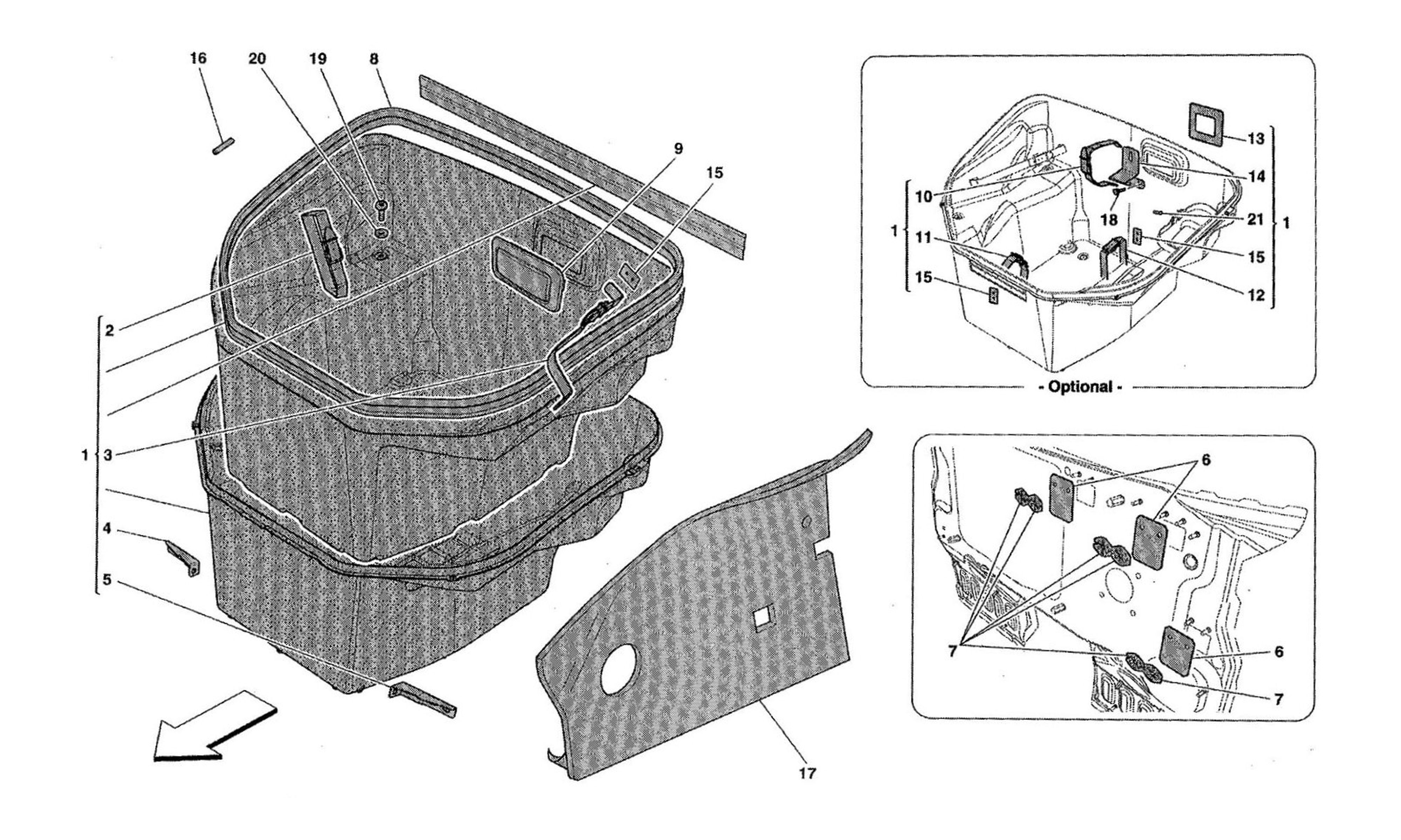 Schematic: Front Compartment Trim