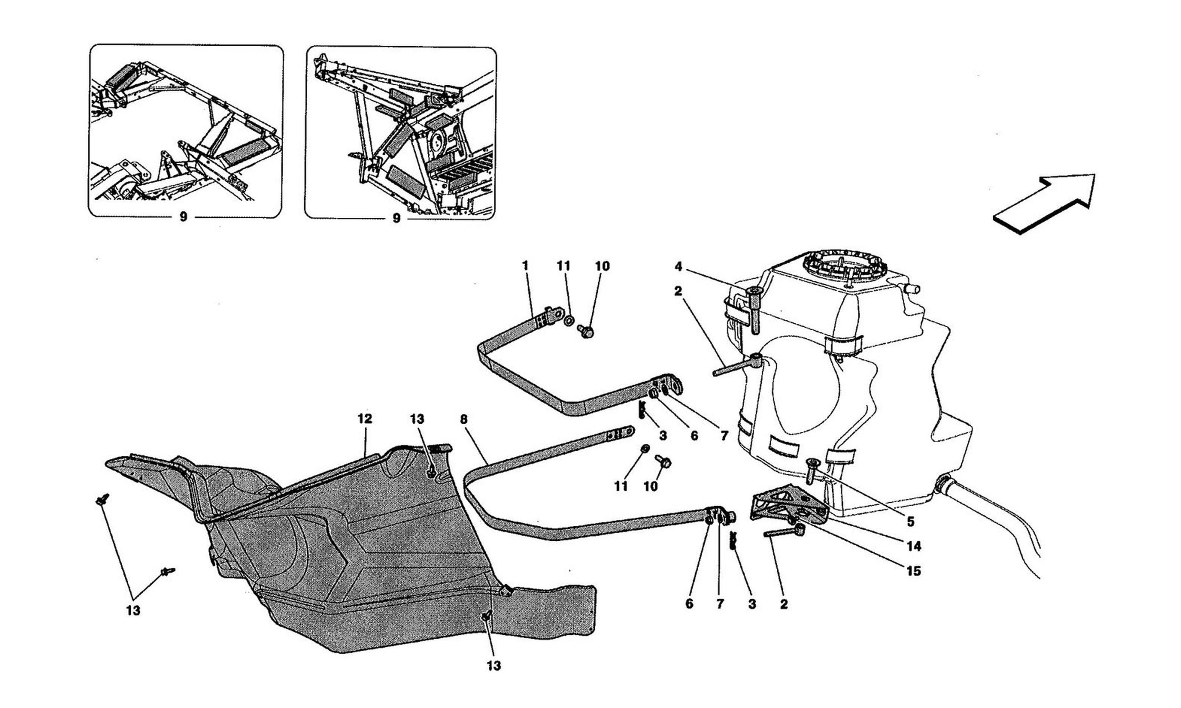 Schematic: Fuel Tanks - Fasteners And Guards