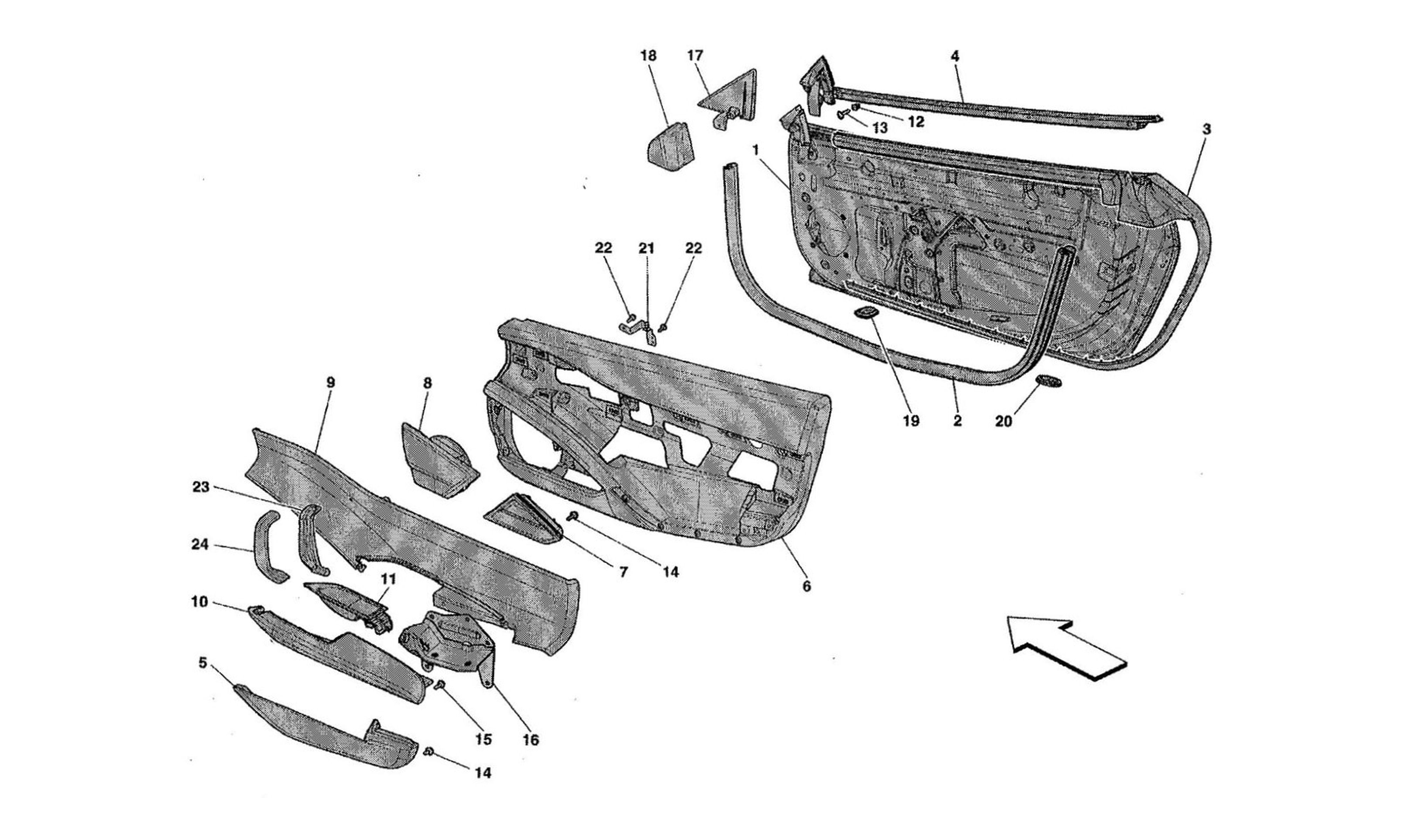 Schematic: Doors - Substructure And Trim