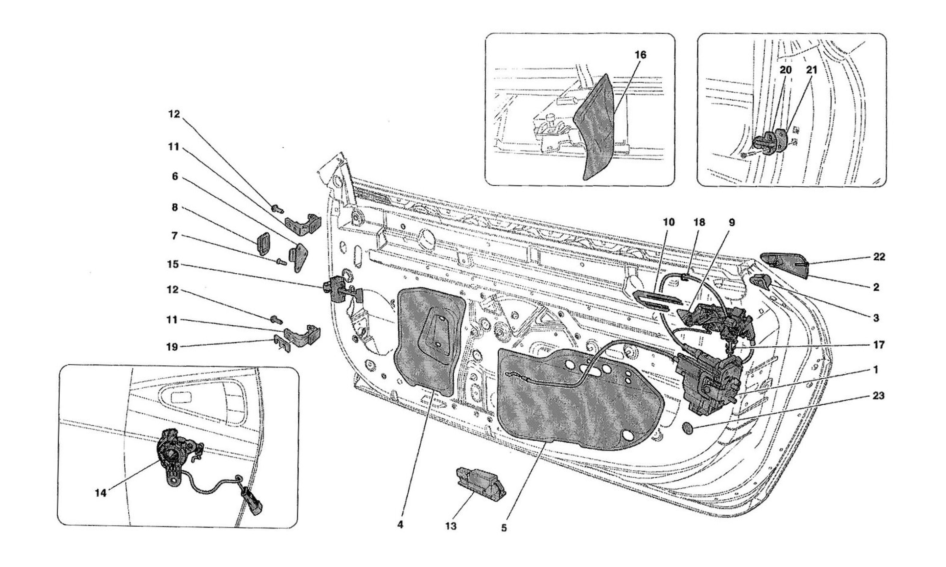 Schematic: Doors - Opening Mechanism And Hinges