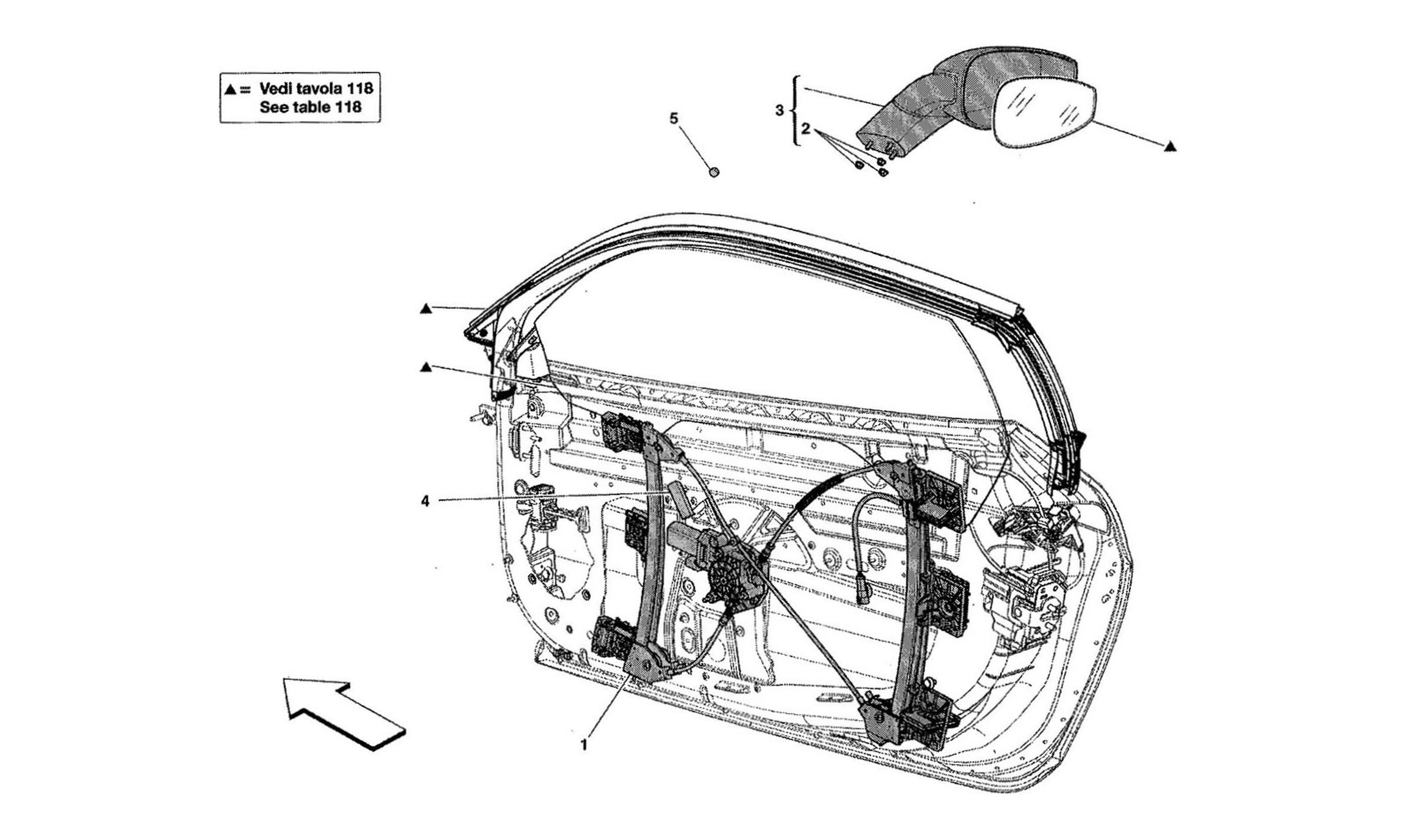 Schematic: Doors - Power Windows And Rear-View Mirror