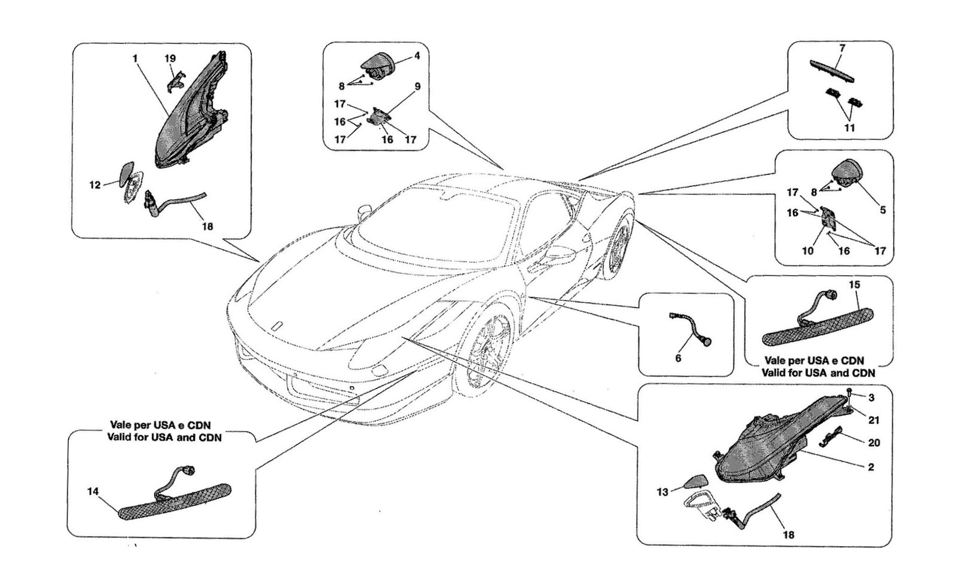 Schematic: Headlights And Taillights