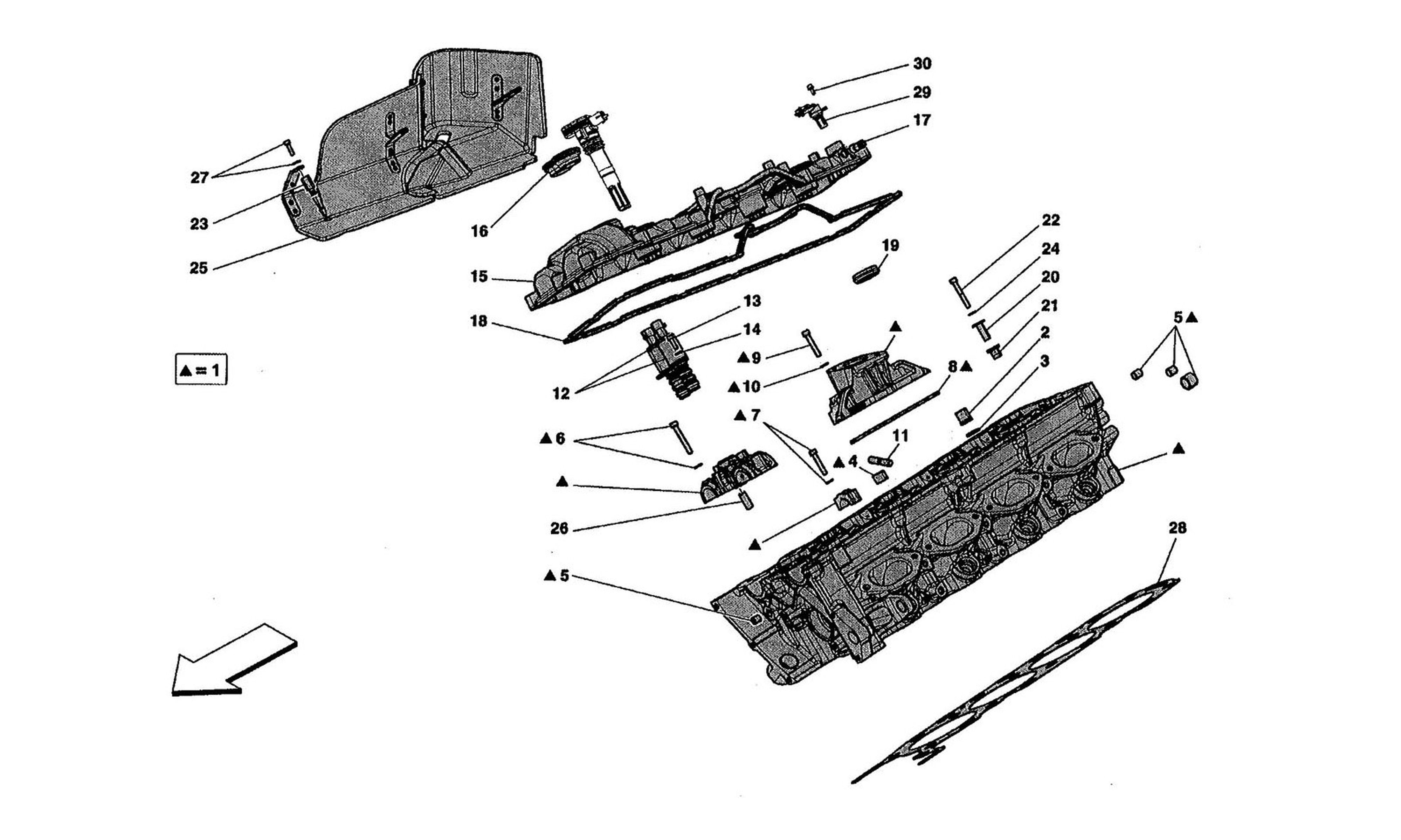 Schematic: Right Hand Cylinder Head