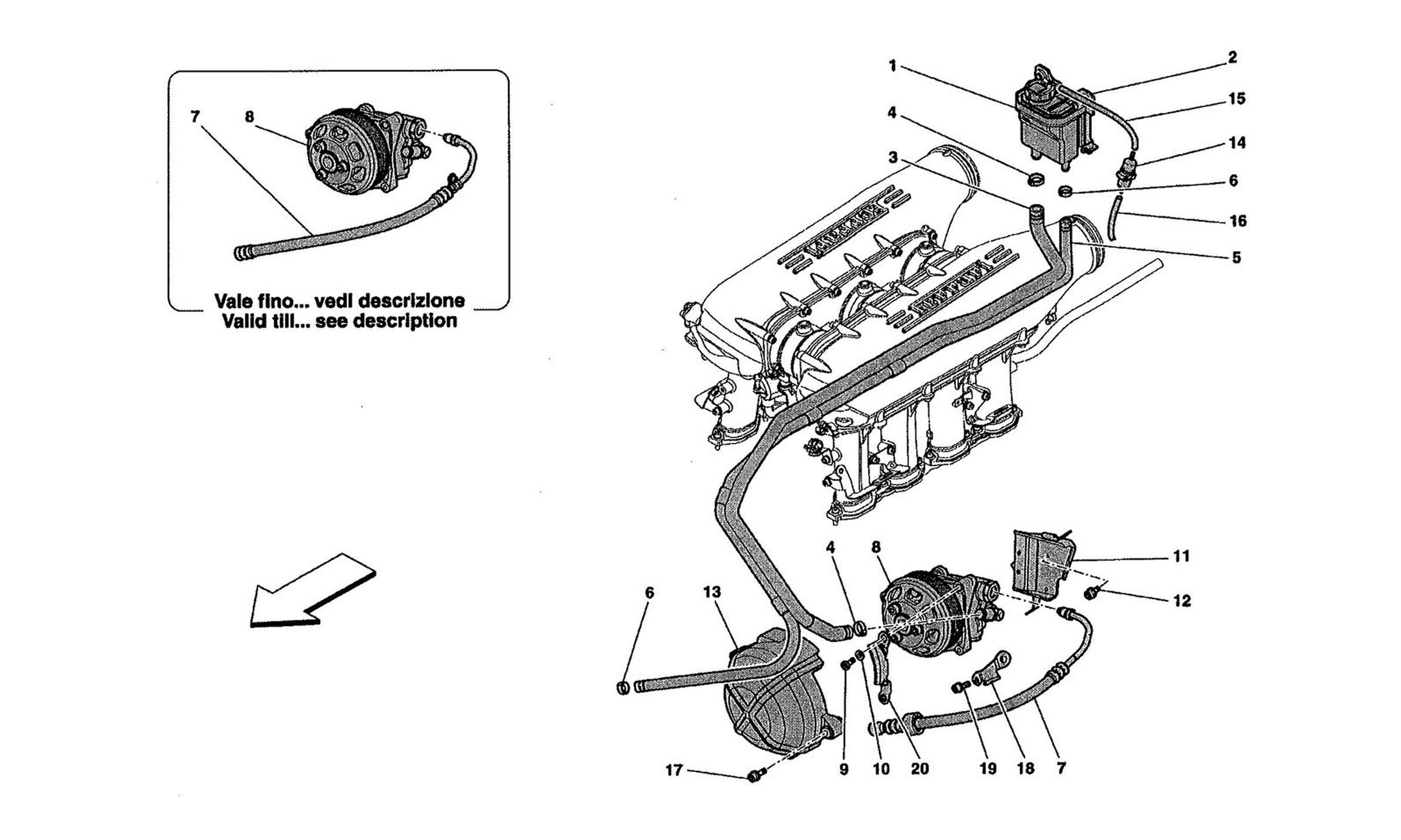 Schematic: Power Steering Pump And Reservoir