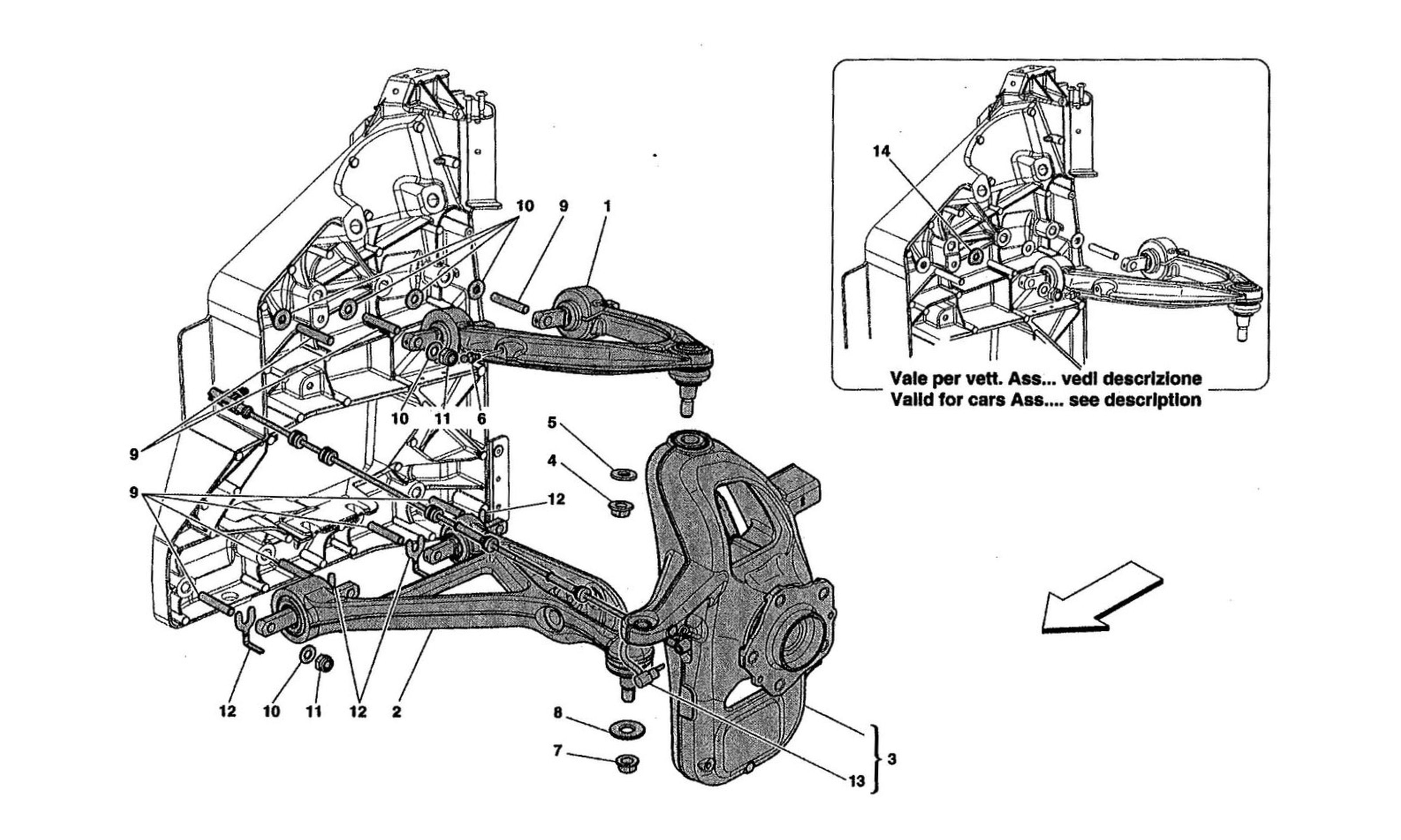 Schematic: Front Suspension - Arms