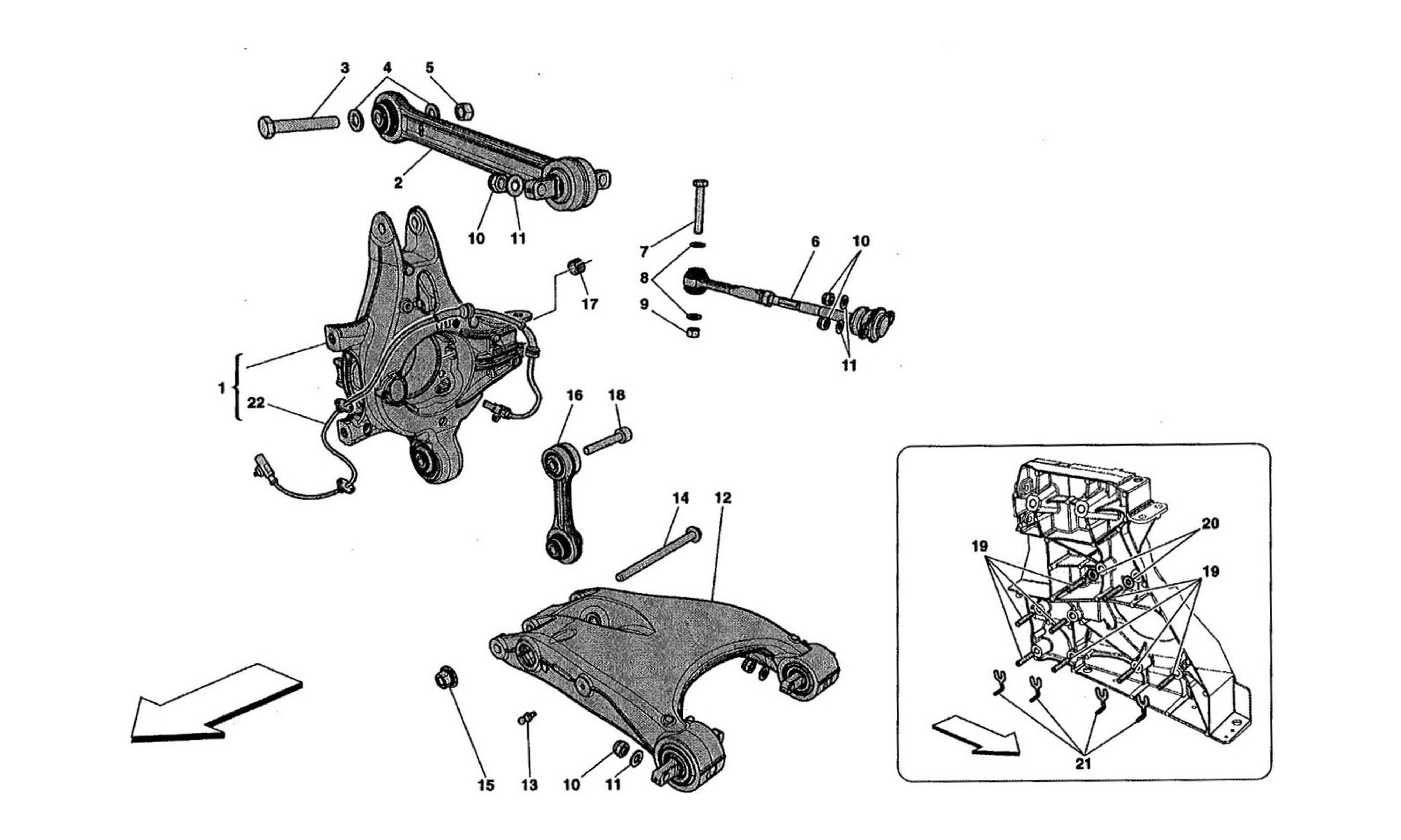 Schematic: Rear Suspension - Arms