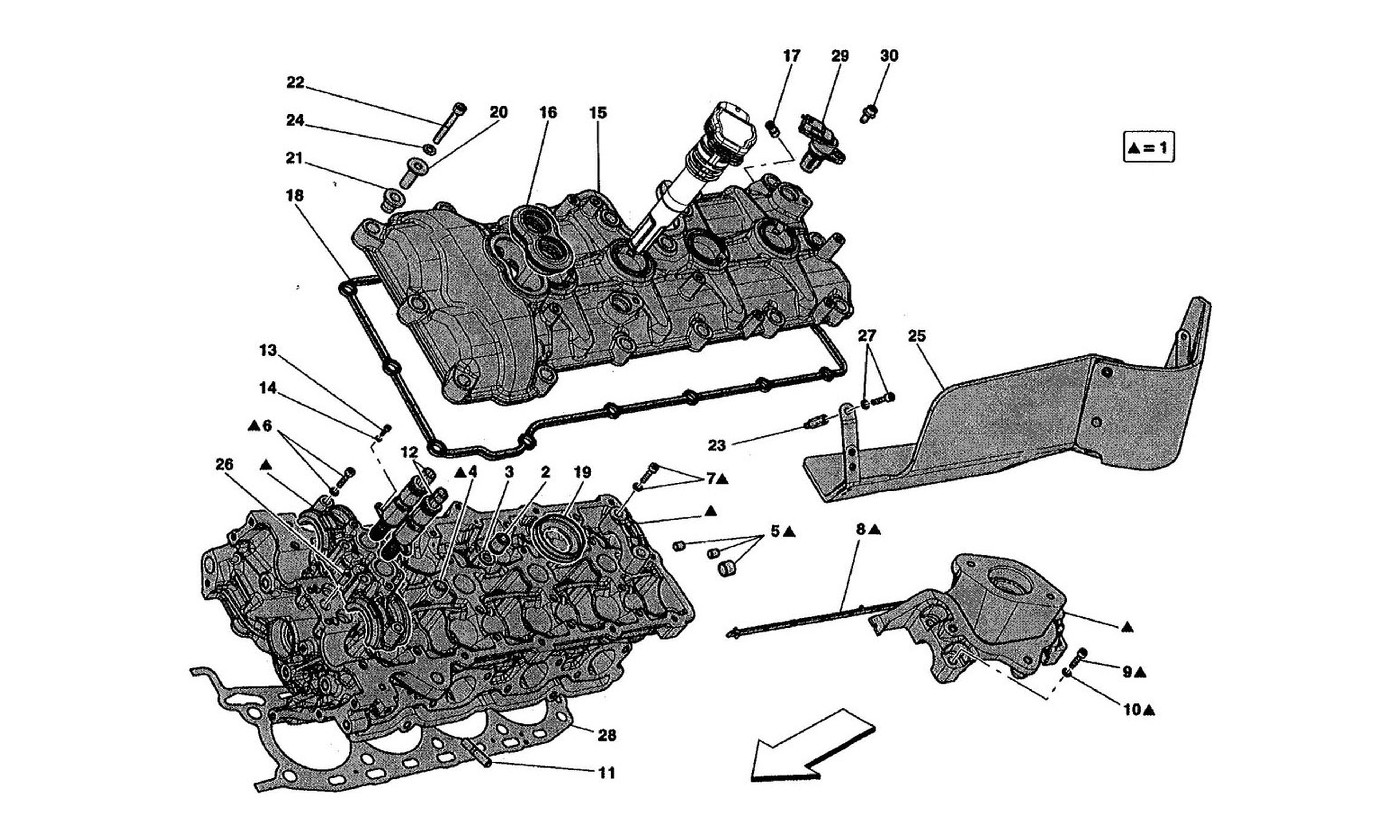 Schematic: Left Hand Cylinder Head