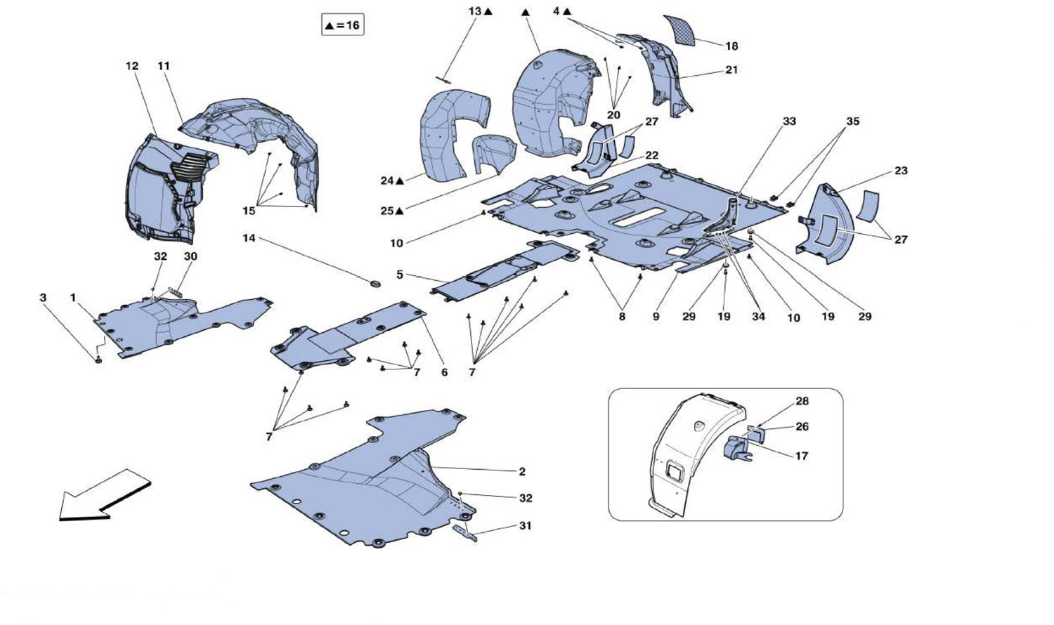 Schematic: Flat Floor Pan And Wheelhouse