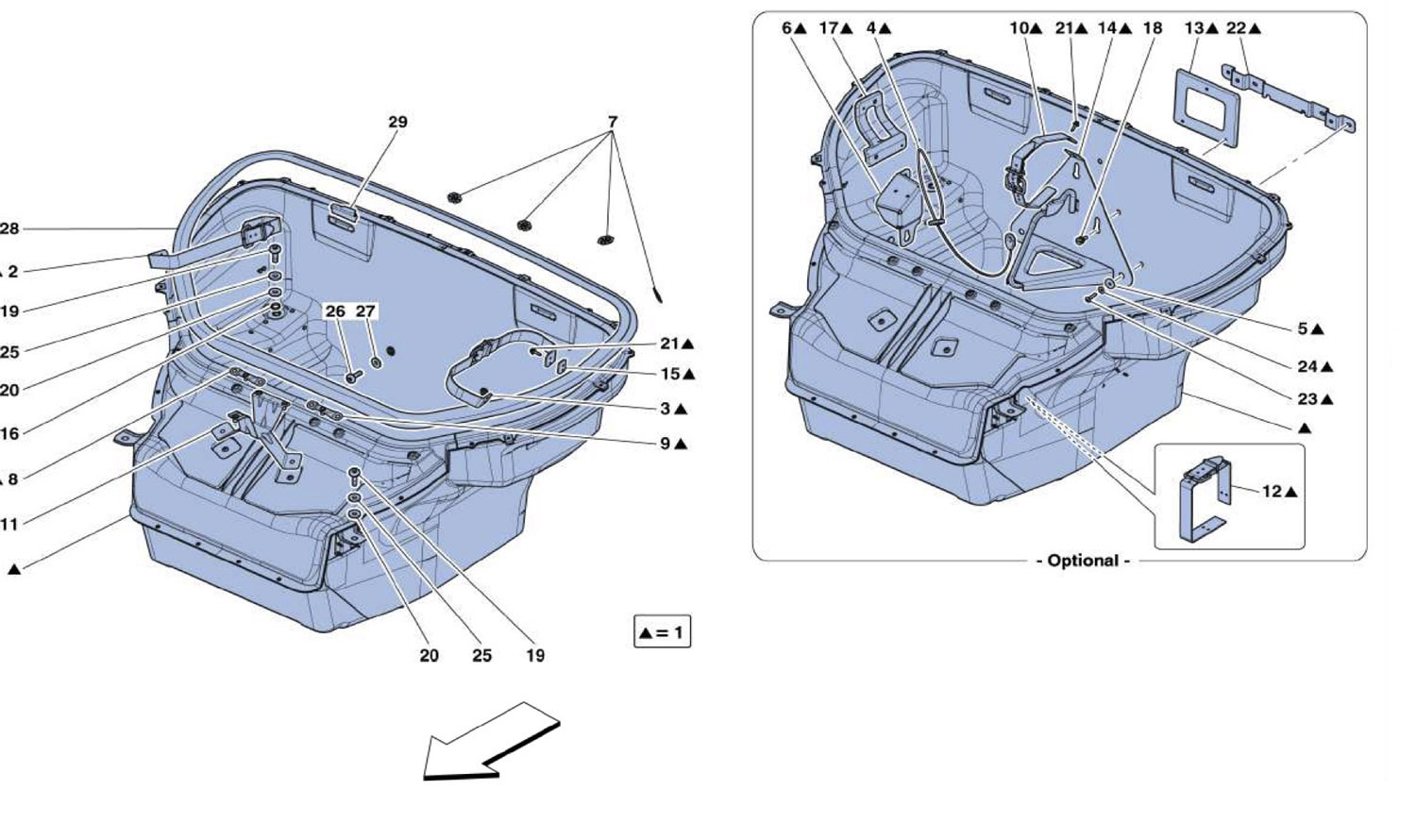 Schematic: Front Compartment Carpets