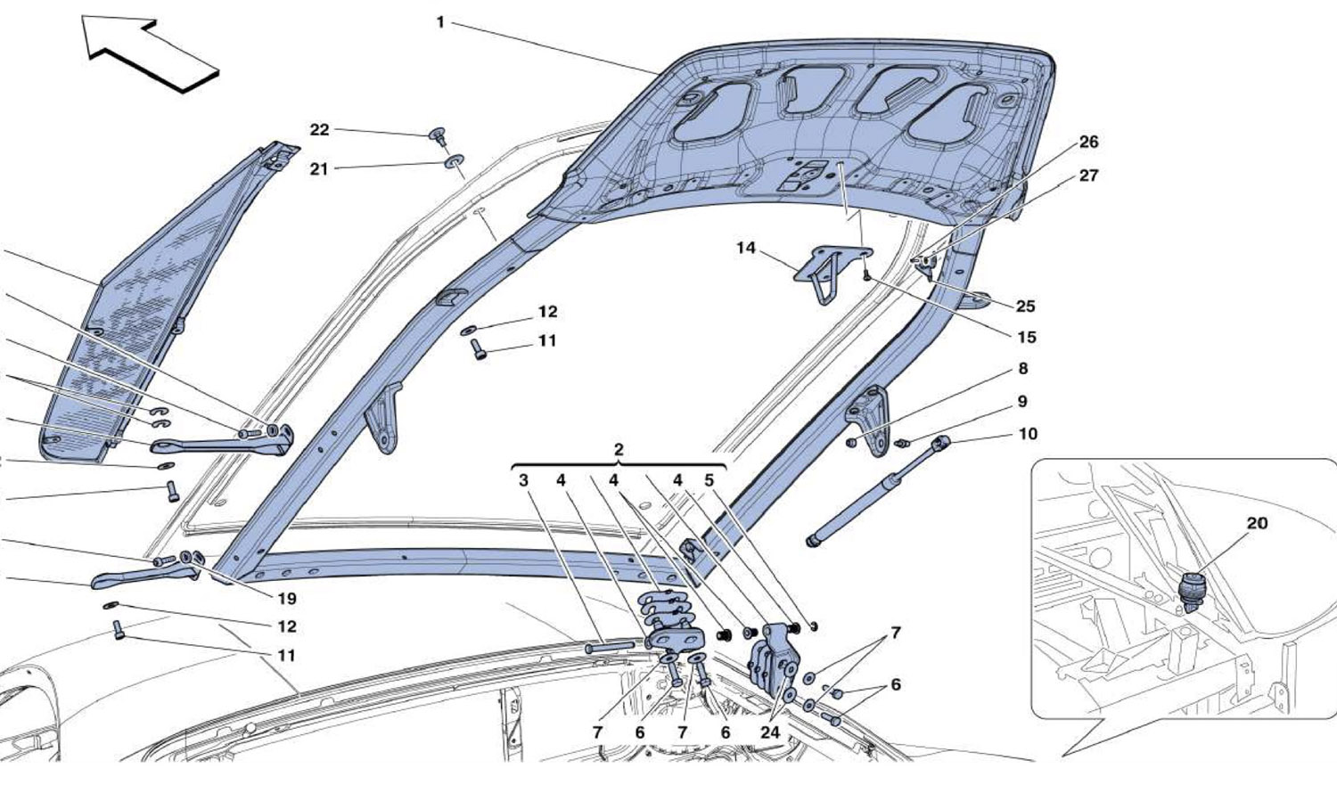 Schematic: Engine Bonnet