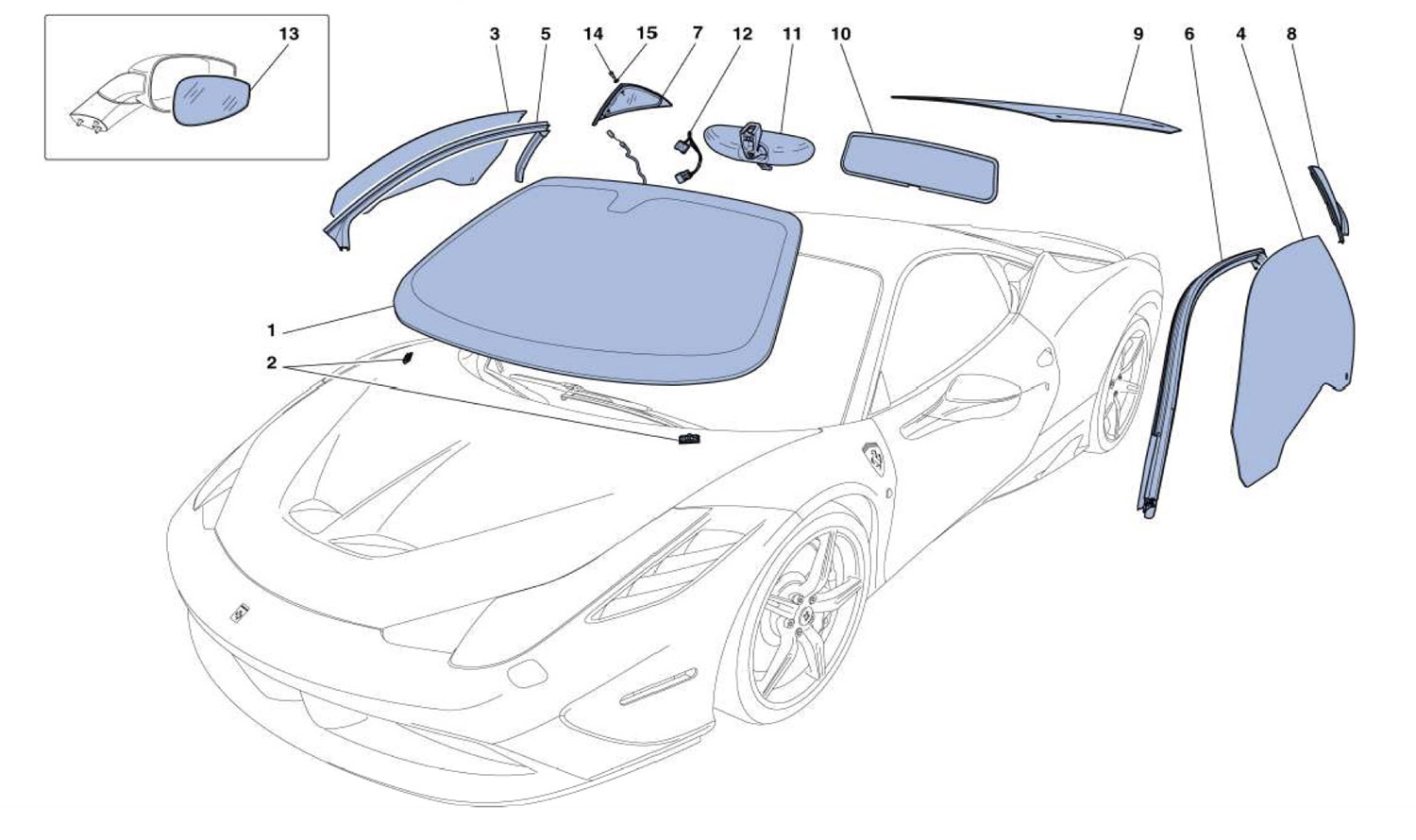 Schematic: Glasses And Gaskets