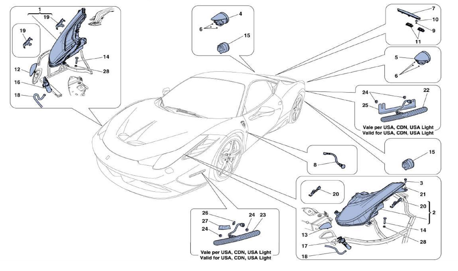 Schematic: Front And Rear Lights