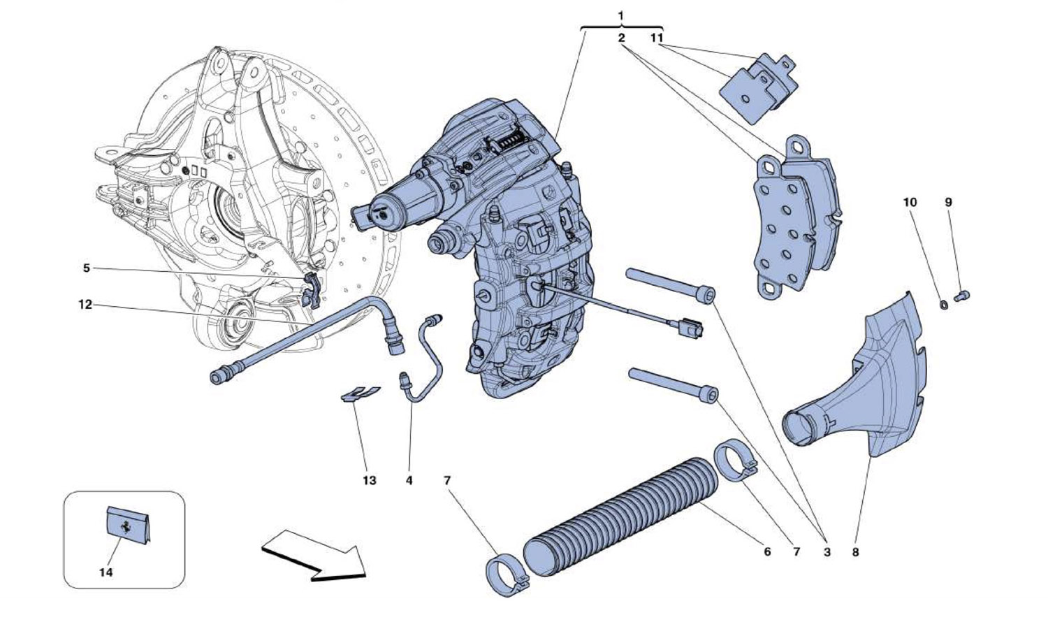 Schematic: Brake Calipers - Rear