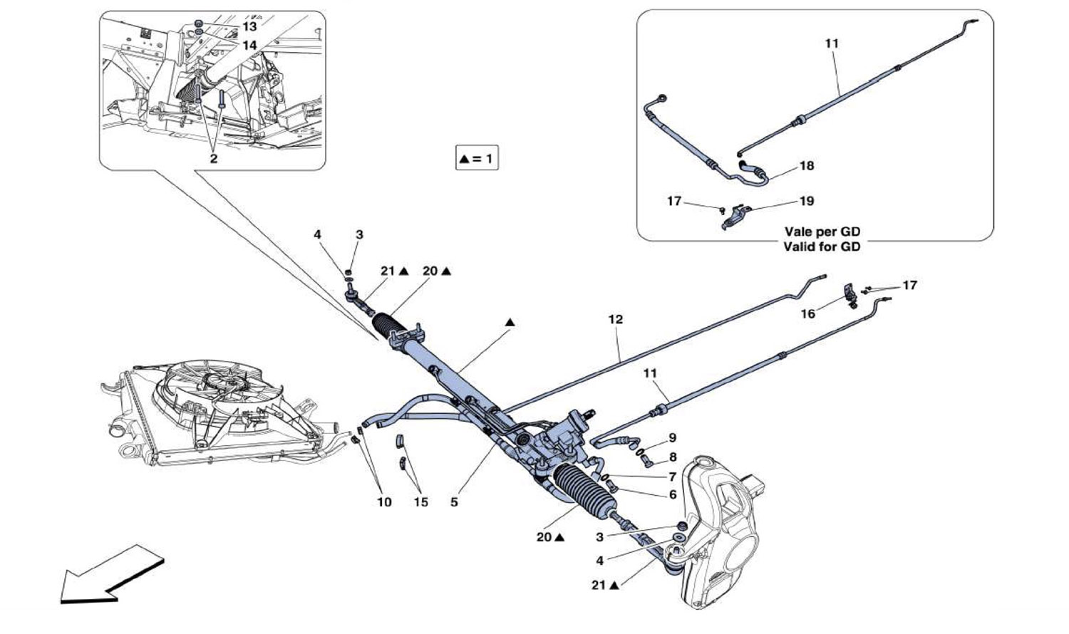 Schematic: Hydraulic Steering Box And Serpentine