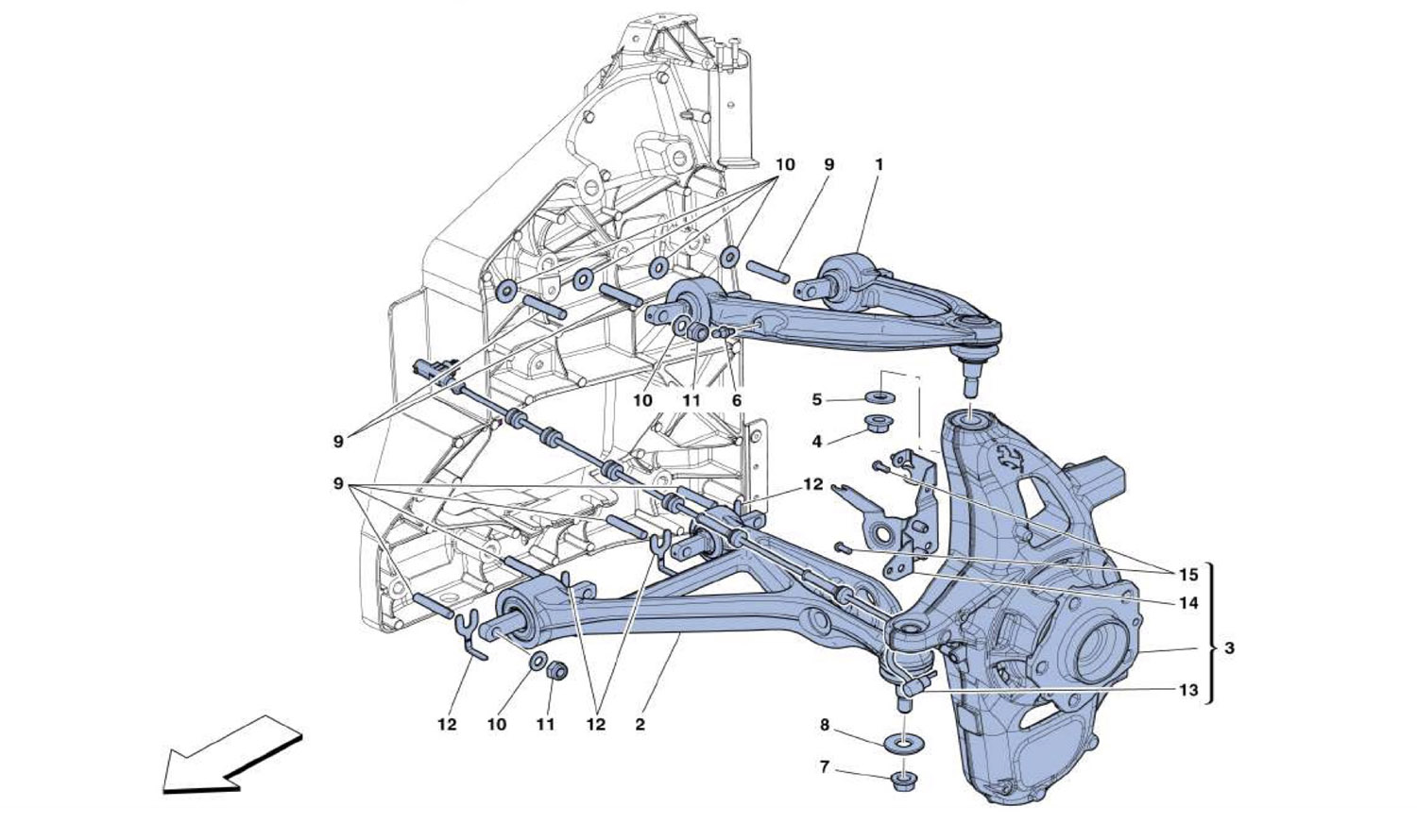 Schematic: Front Suspension - Wishbones