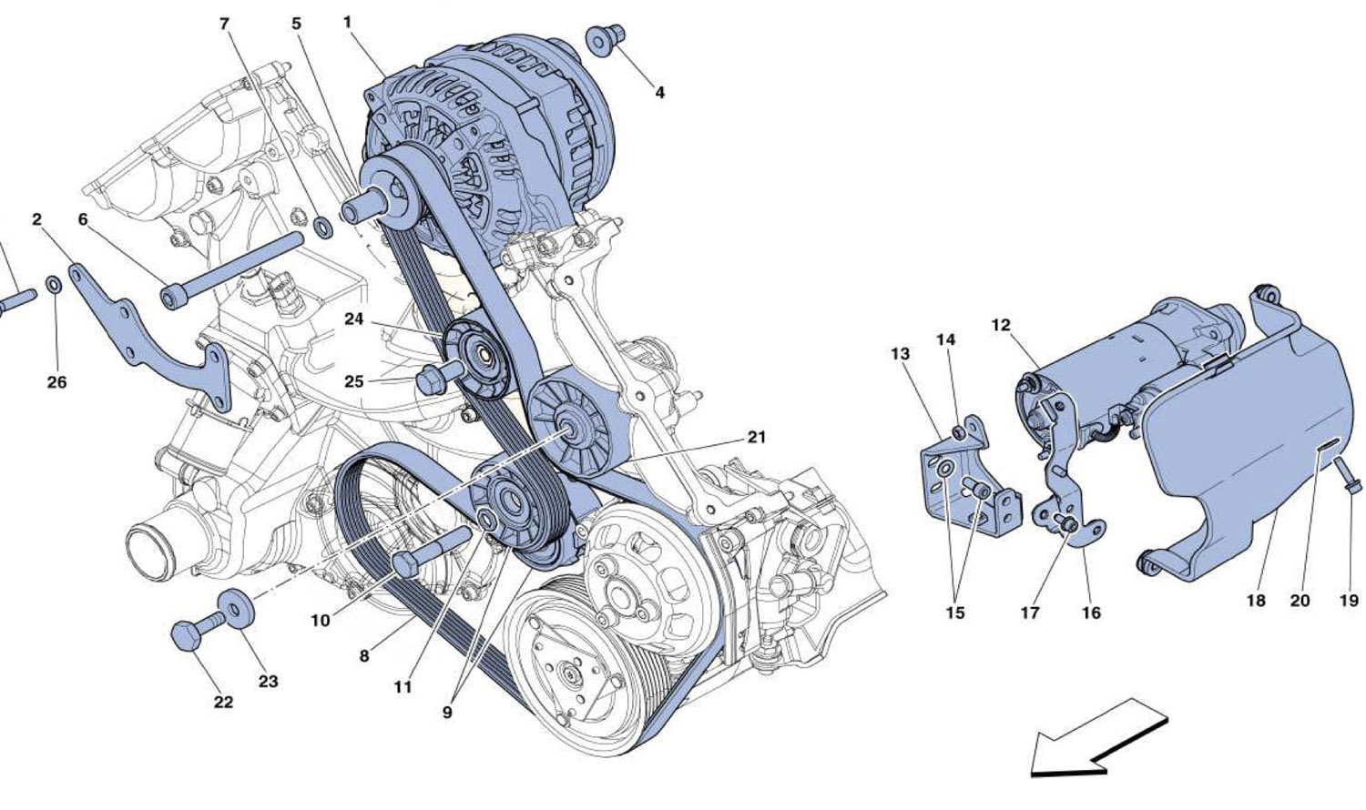 Schematic: Current Generator - Starter Motor