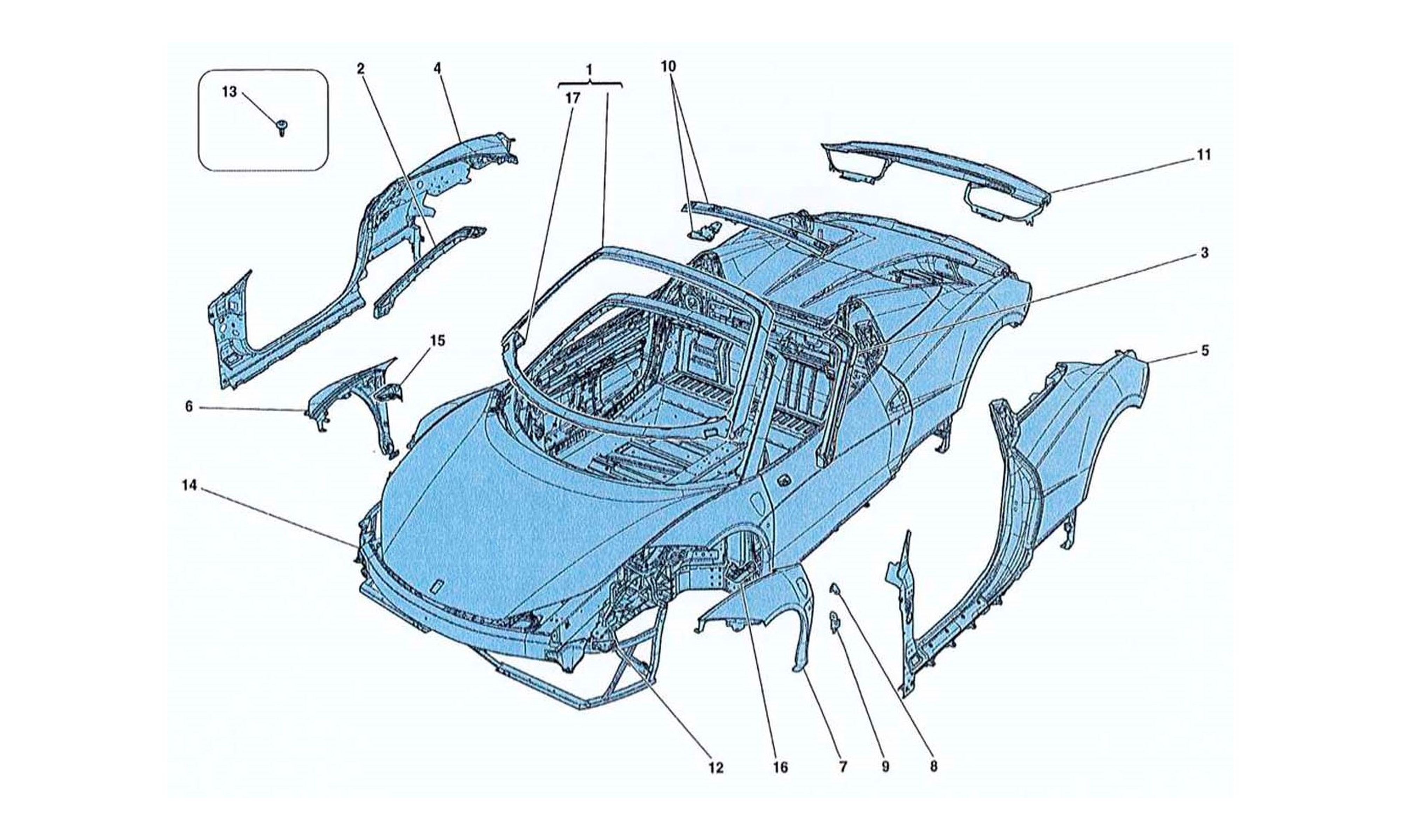 Schematic: Bodyshell External Trim