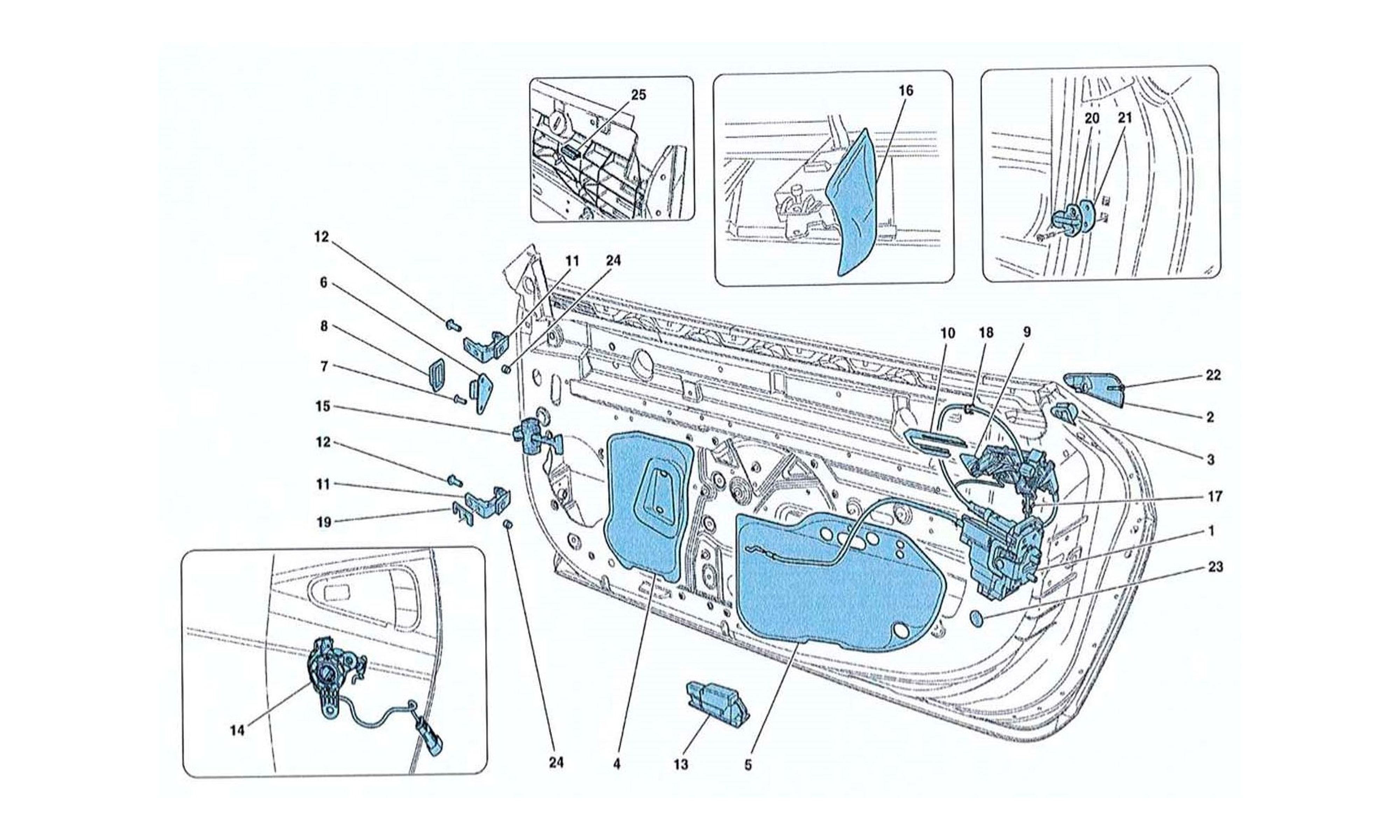 Schematic: Doors Opening Mechanism And Hinges