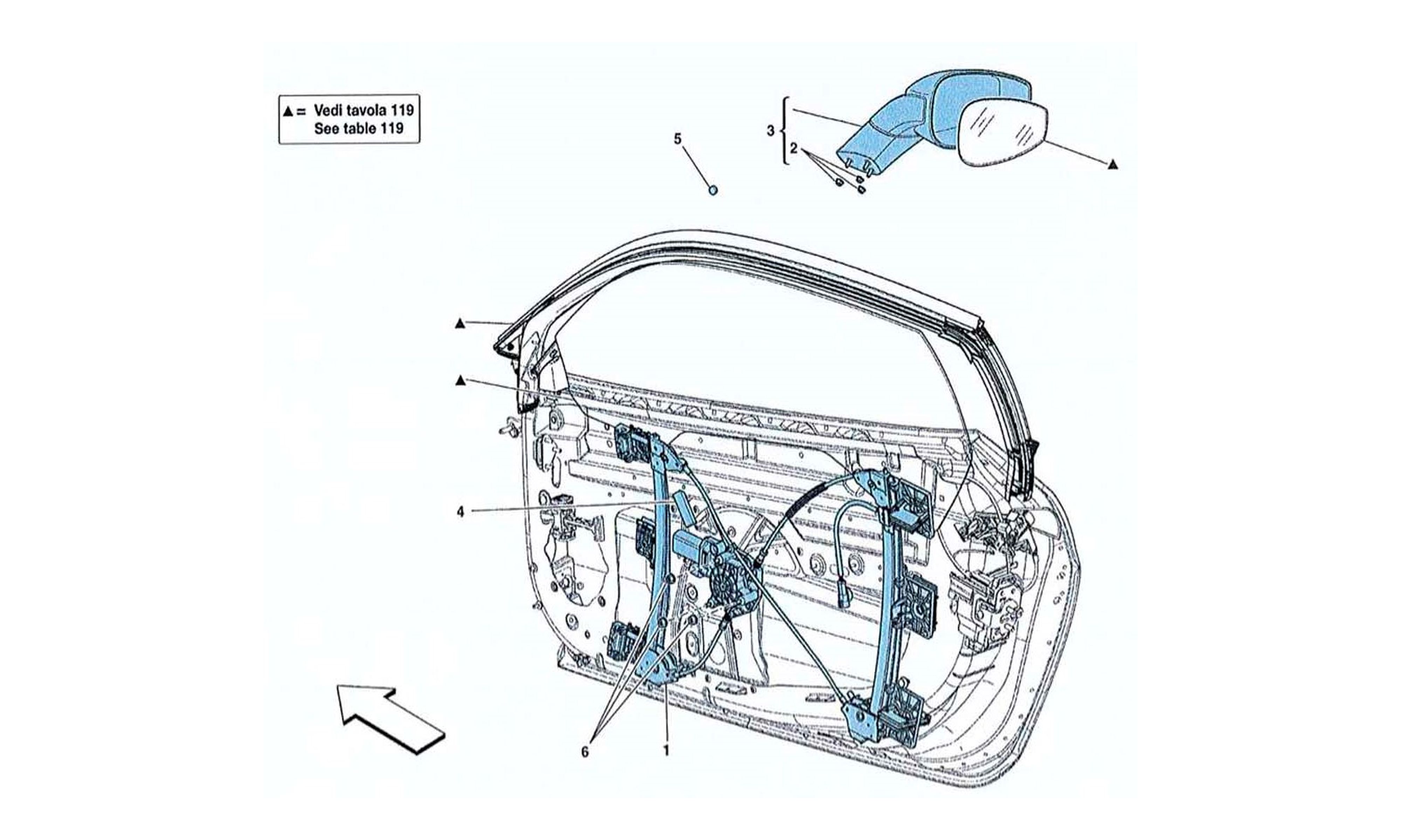 Schematic: Doors Power Windows And Rear View Mirror