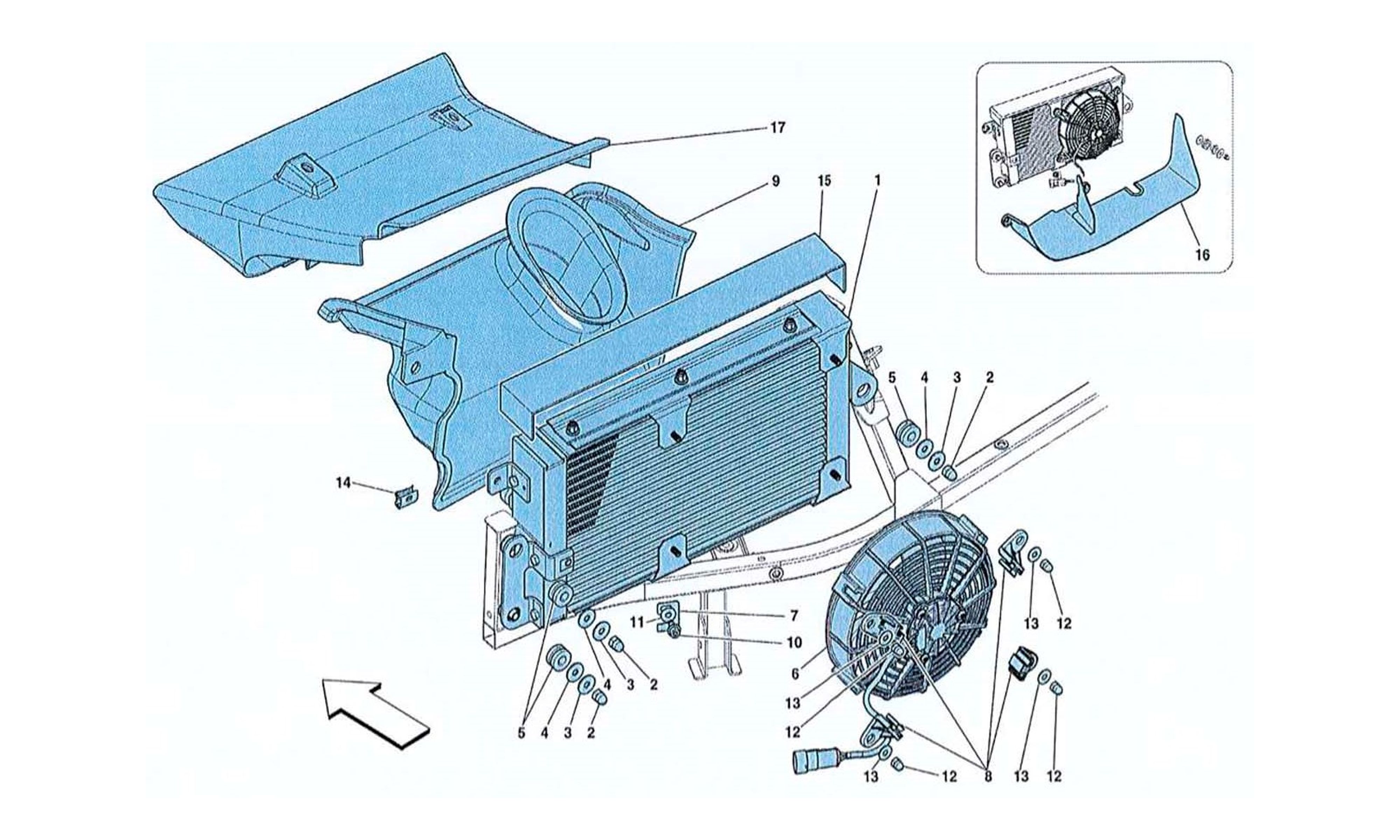 Schematic: Gearbox Oil Cooling Radiators