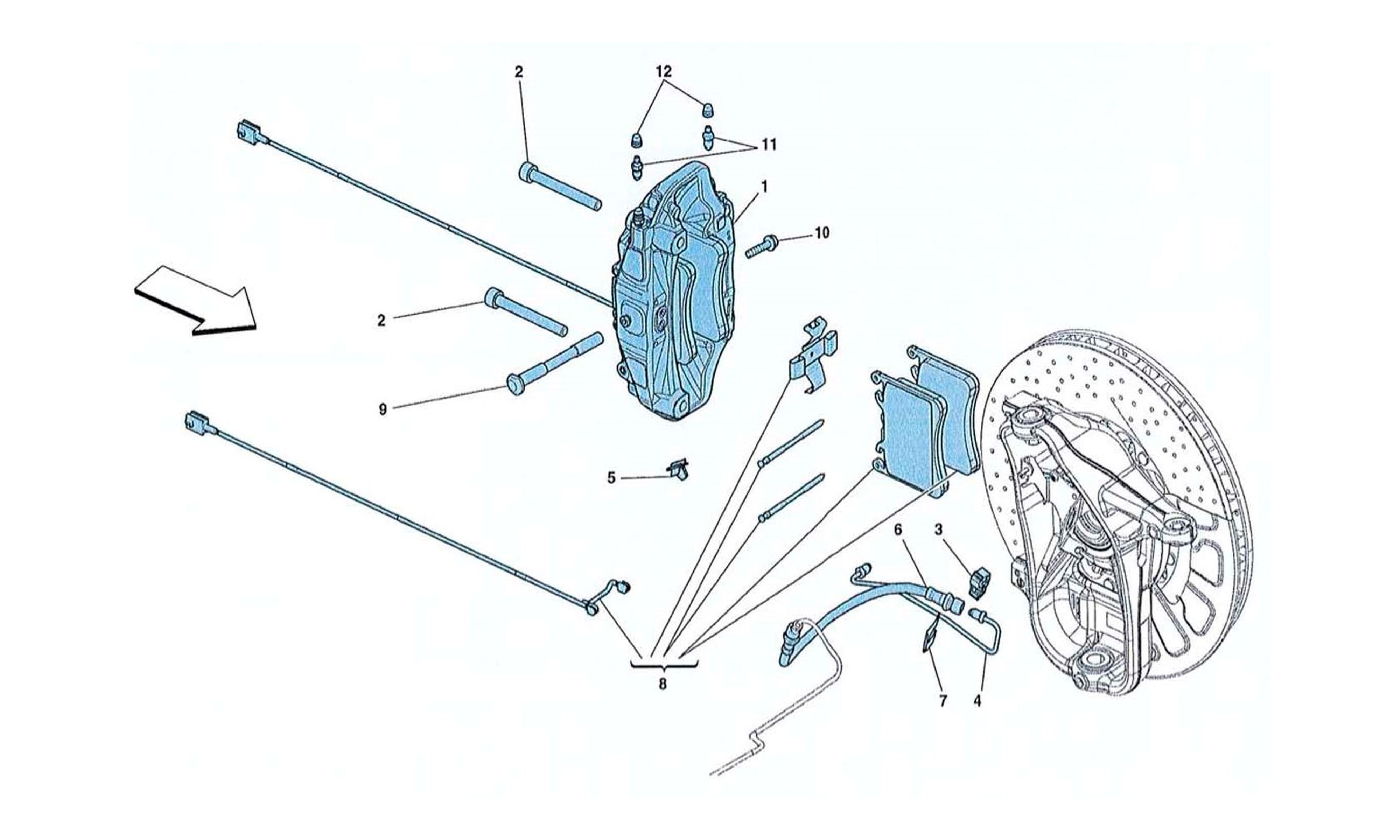 Schematic: Front Brake Callipers