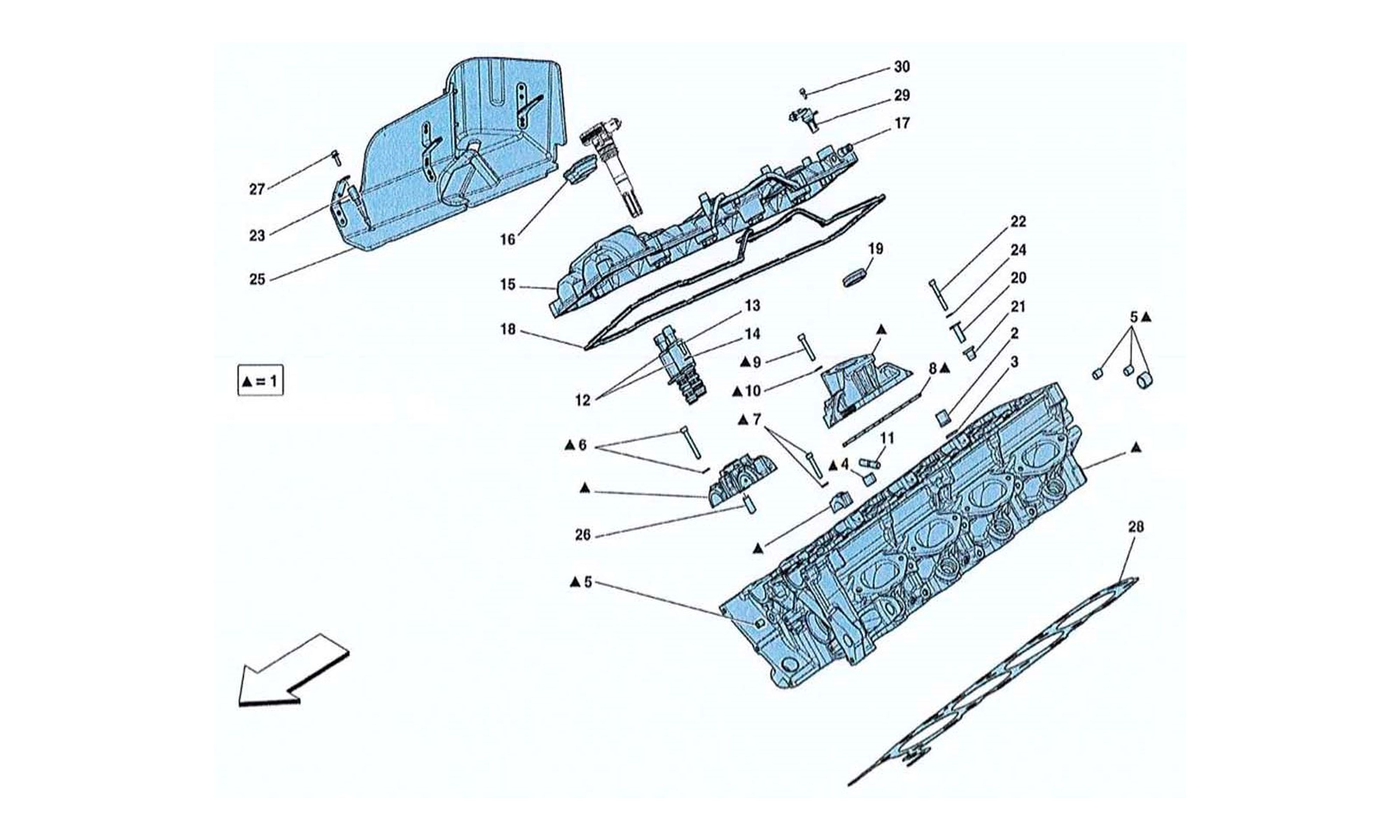 Schematic: Right Hand Cylinder Head