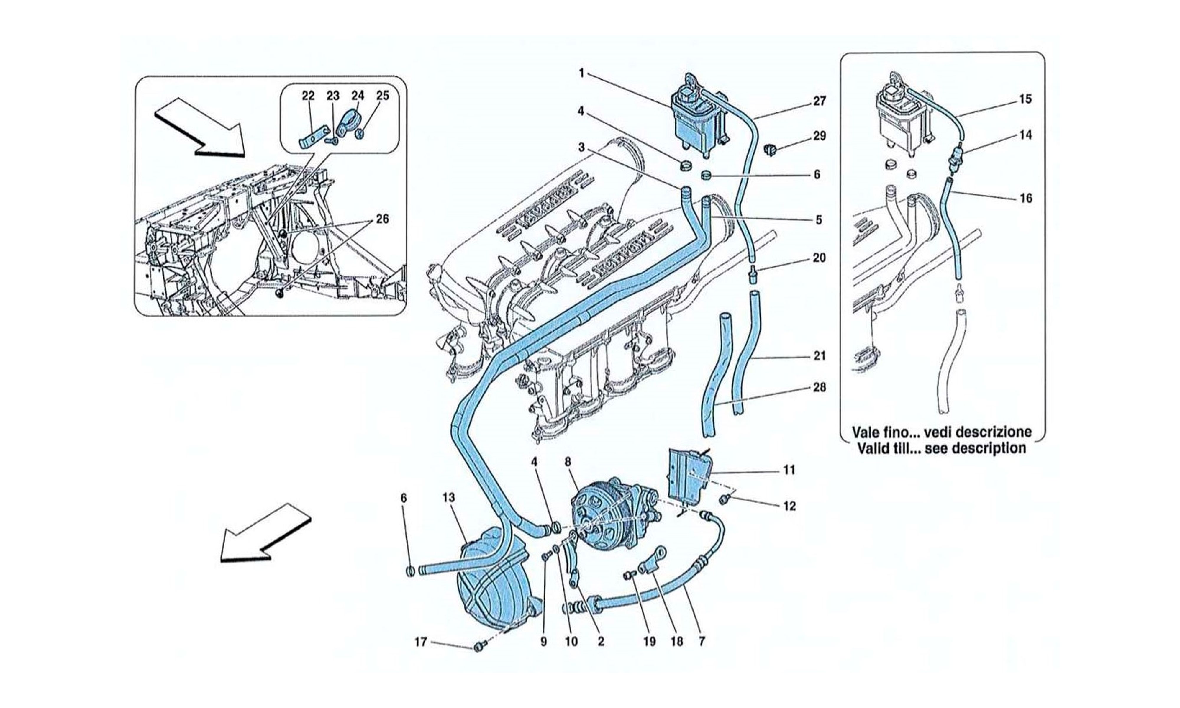 Schematic: Power Steering Pump And Reservoir