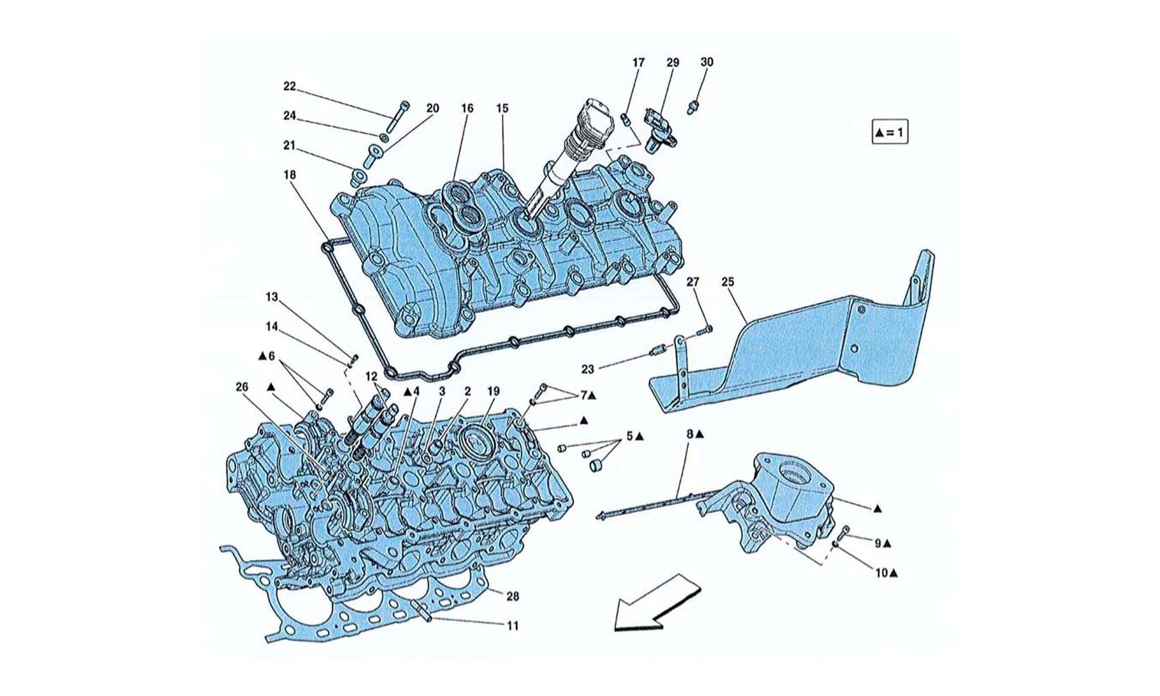 Schematic: Left Hand Cylinder Head