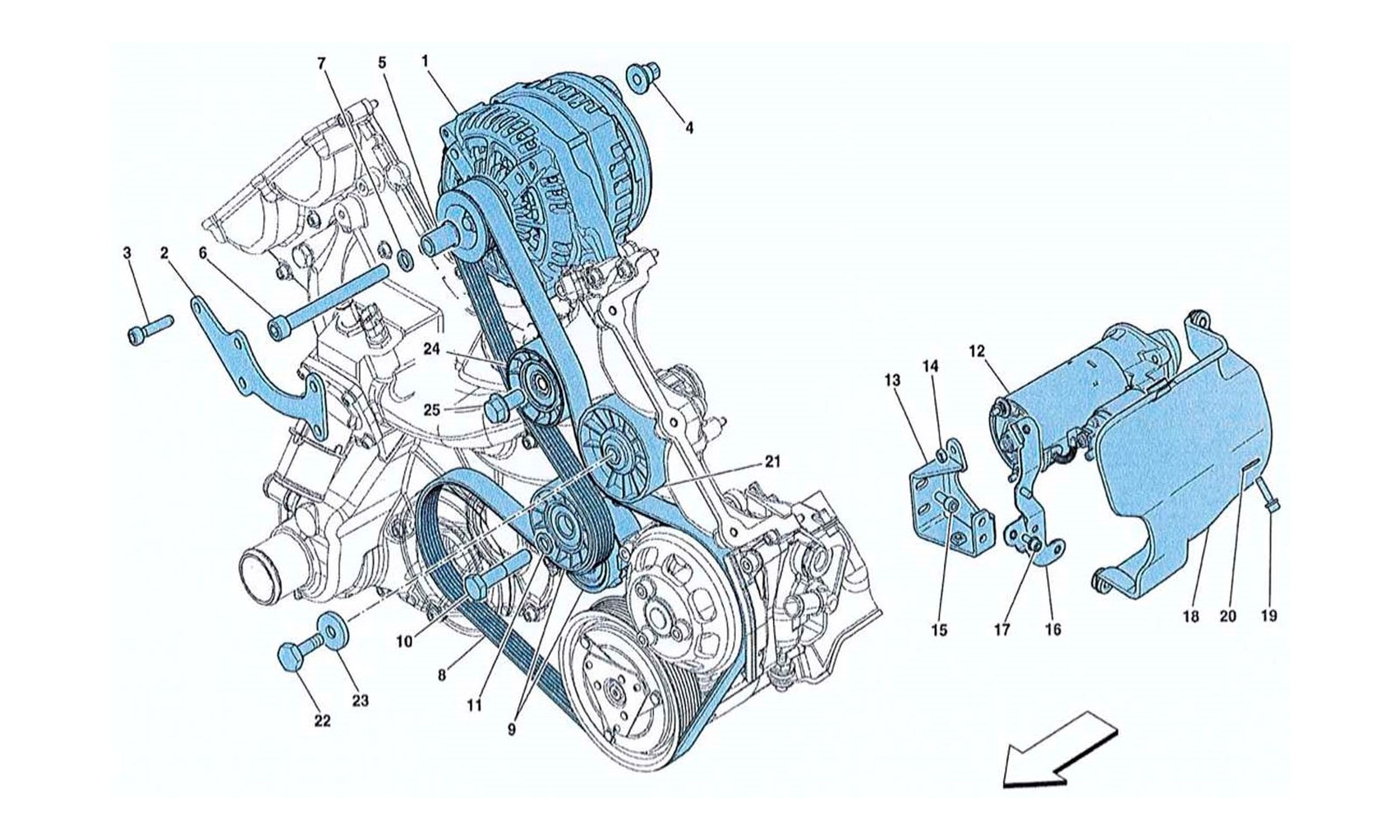 Schematic: Alternator Starter Motor