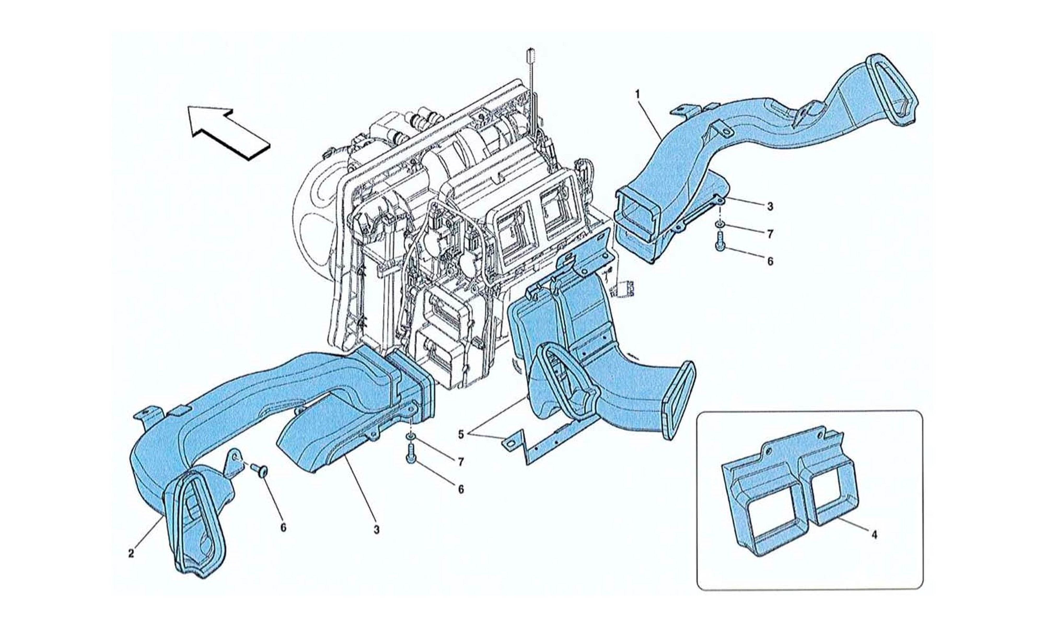 Schematic: Dashboard Air Ducts