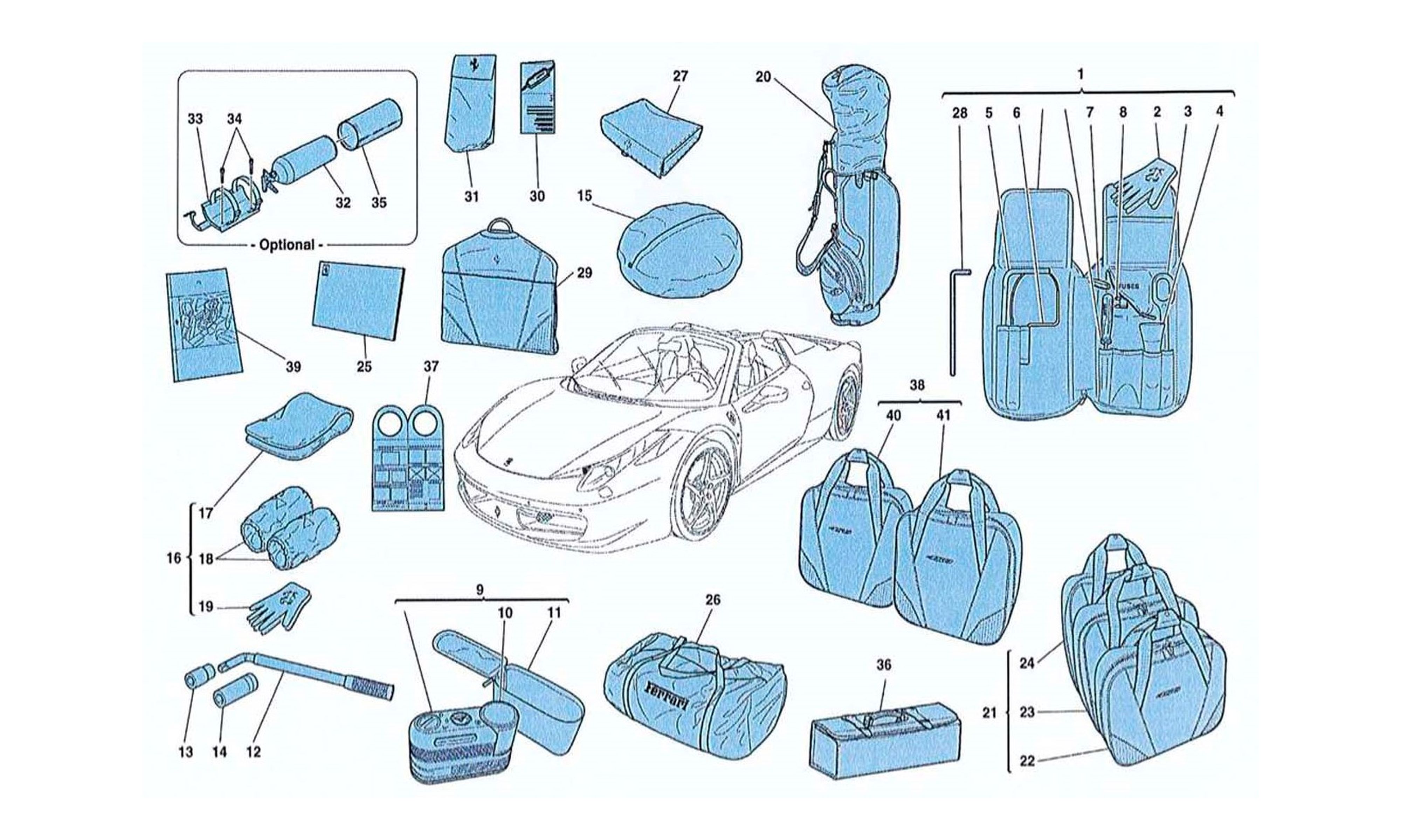 Schematic: Tools And Accessories Provided With Vehicle