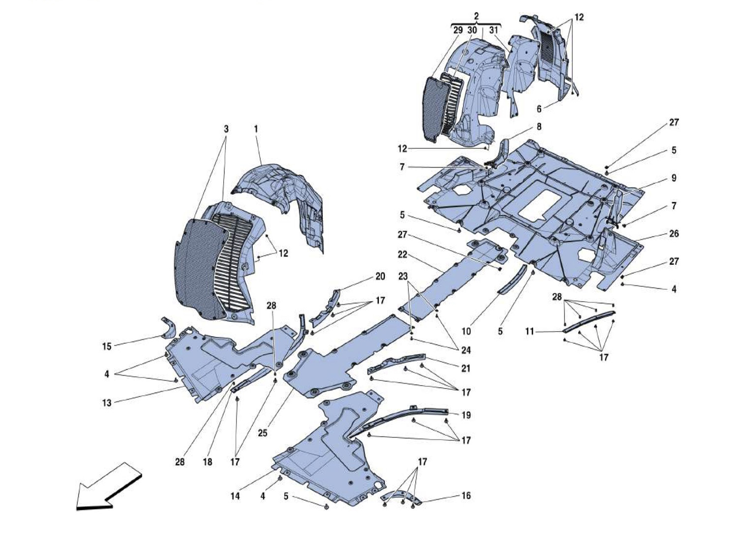 Schematic: Under Trays